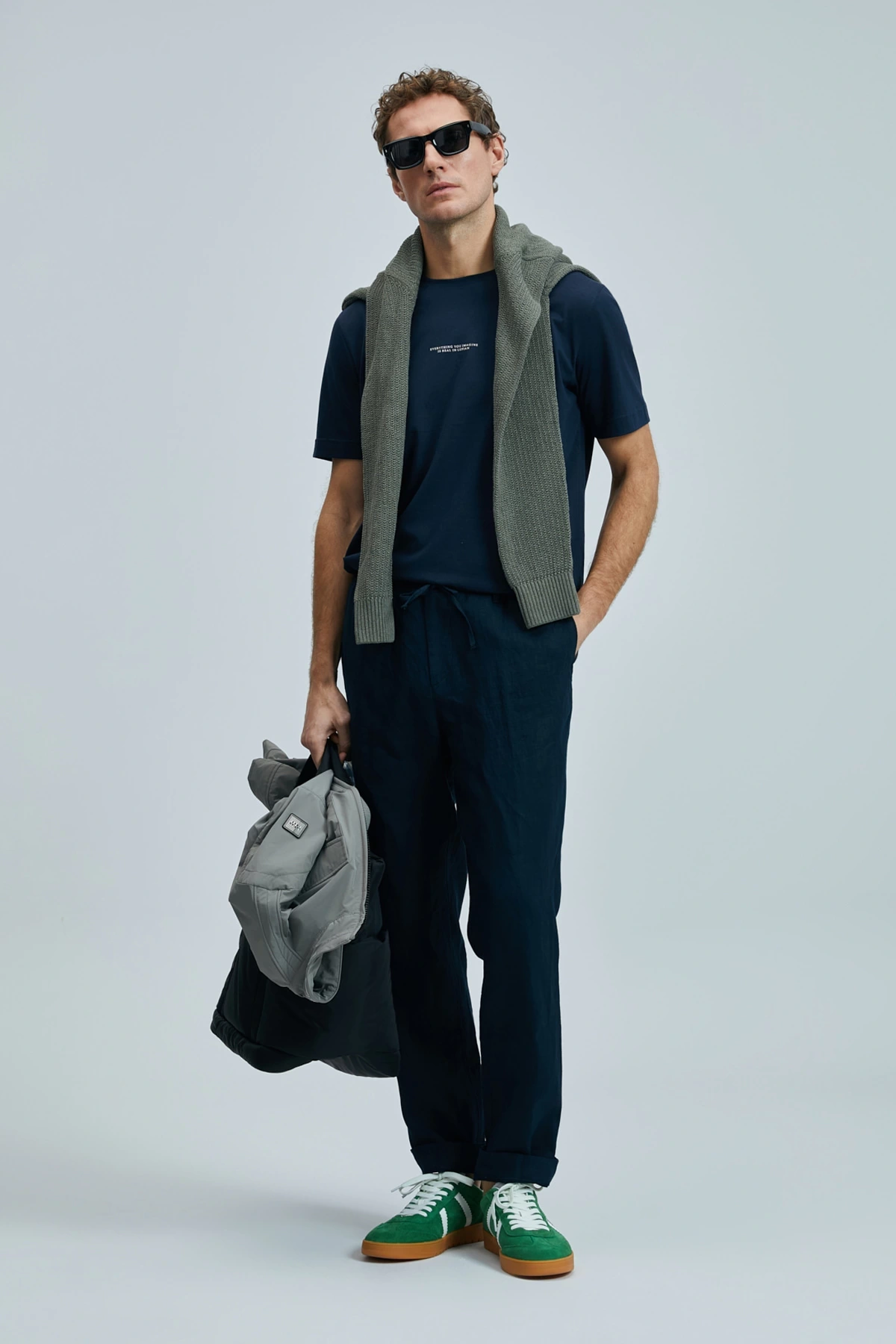 Lufian Erkek Karl Smart Chino Slimf Fit Lacivert Pantolon 111190350