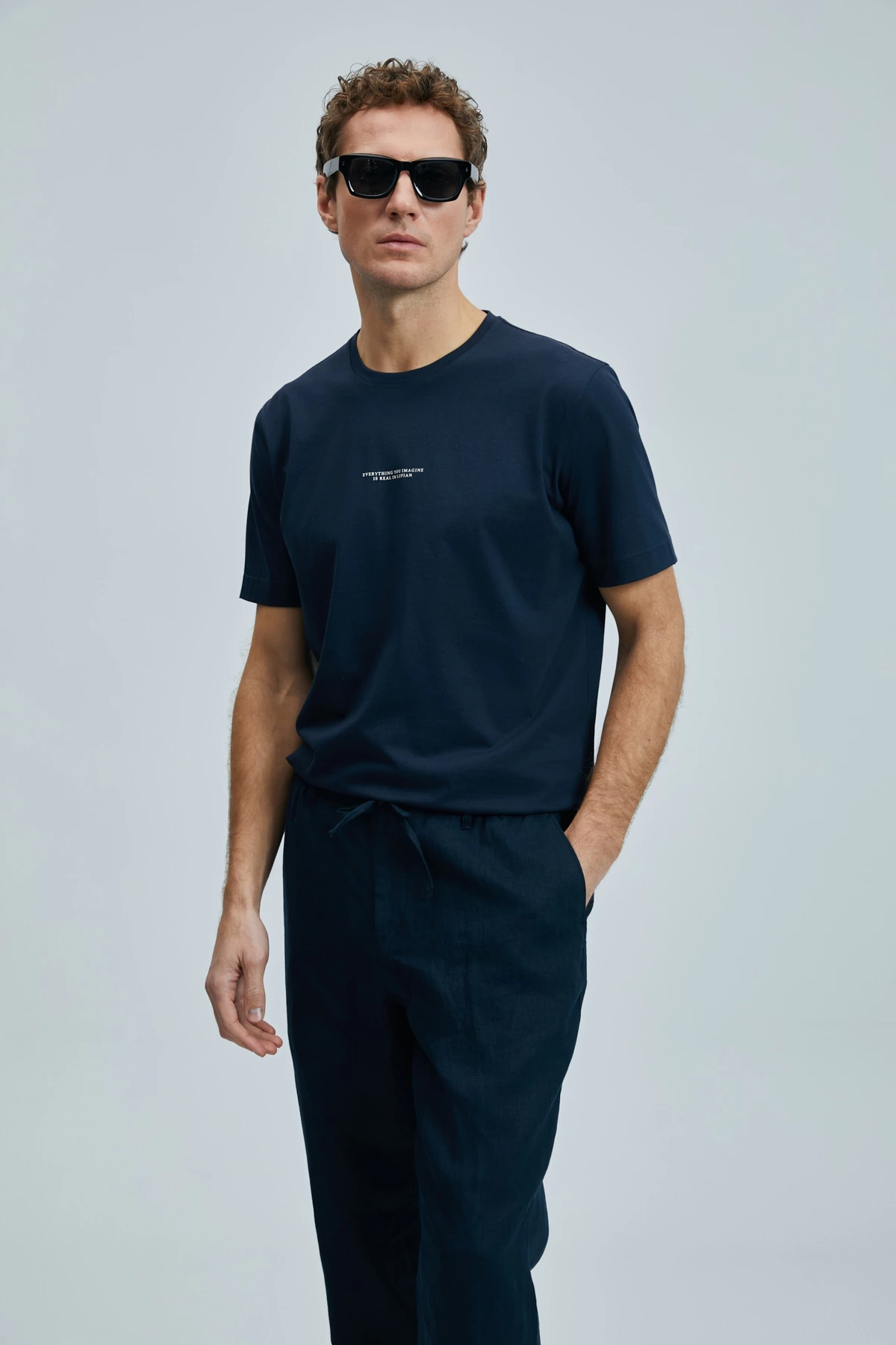 Lufian Erkek Karl Smart Chino Slimf Fit Lacivert Pantolon 111190350