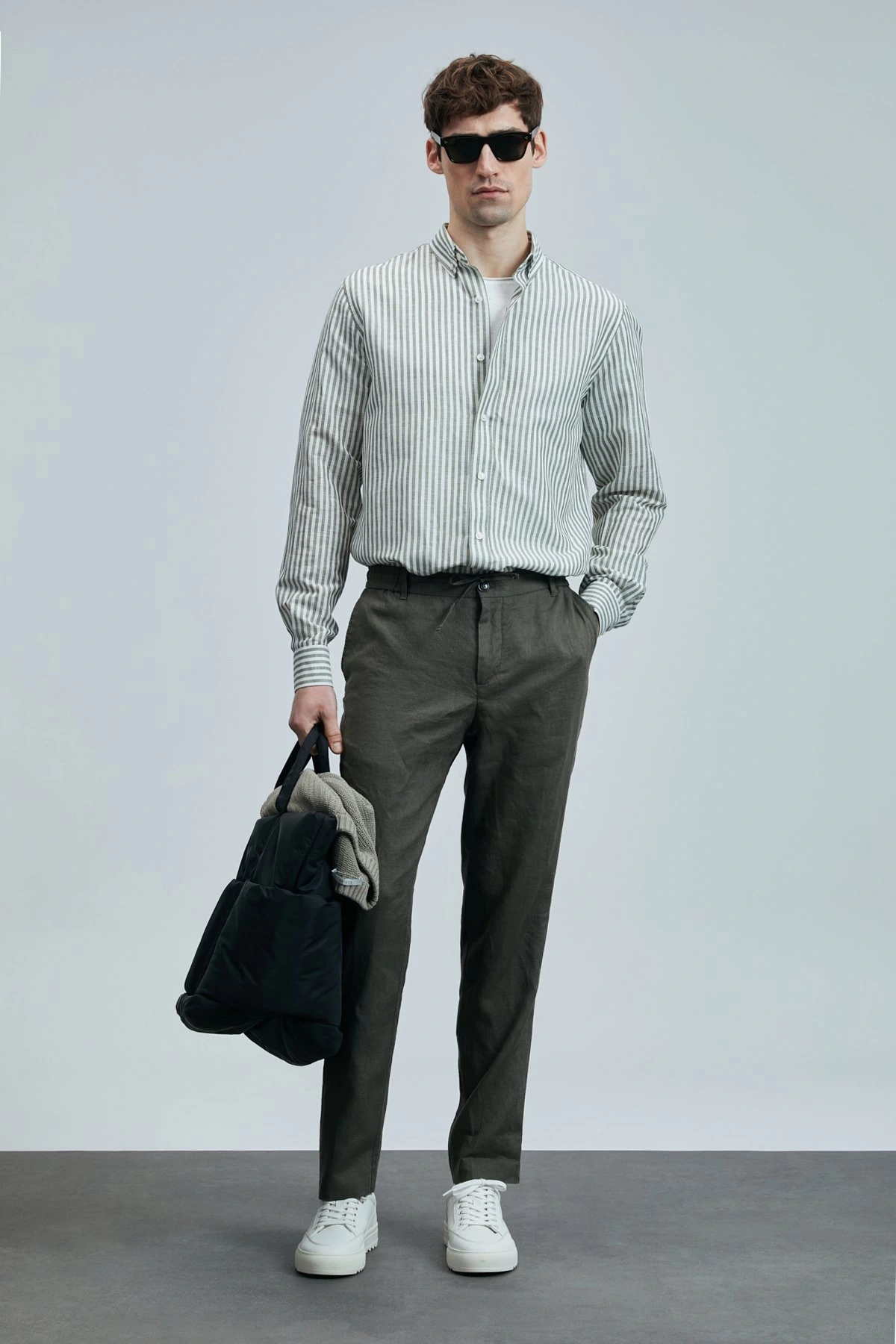 Lufian Erkek Karl Smart Chino Slim Fit Yeşil Pantolon 111190350