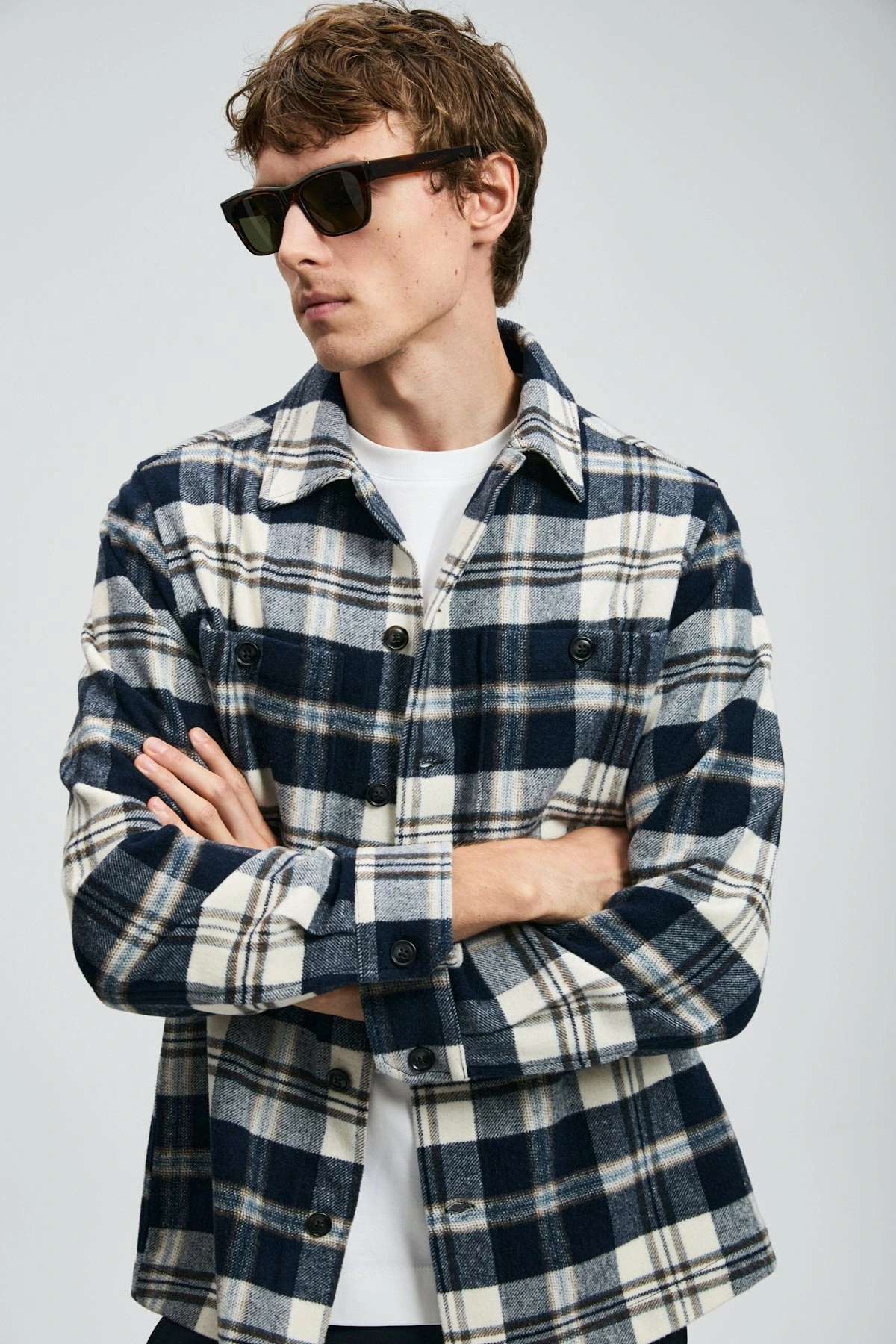 Lufian Kor Erkek Lacivert Basic Regular Fit Gömlek 112010681