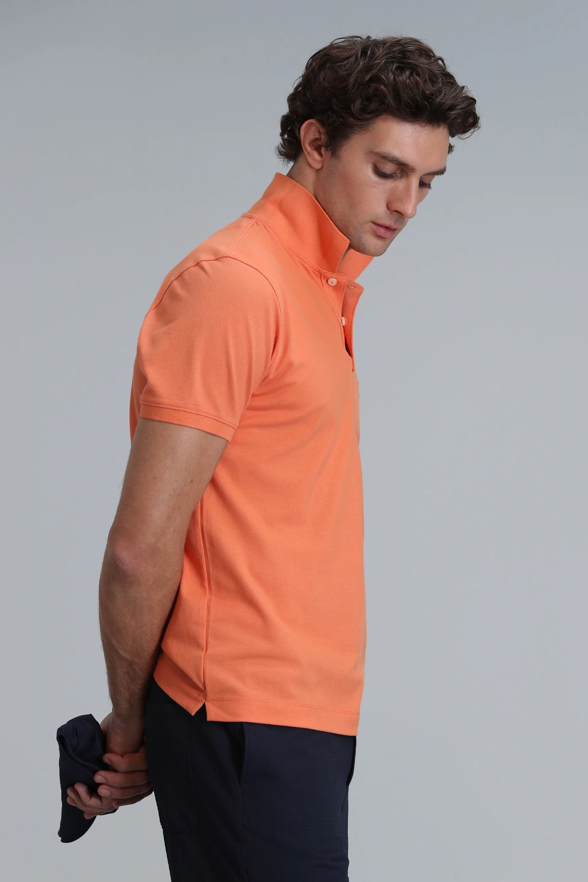 Lufian Erkek Laon Polo Yaka Koyu Turuncu T-Shirt 111040164