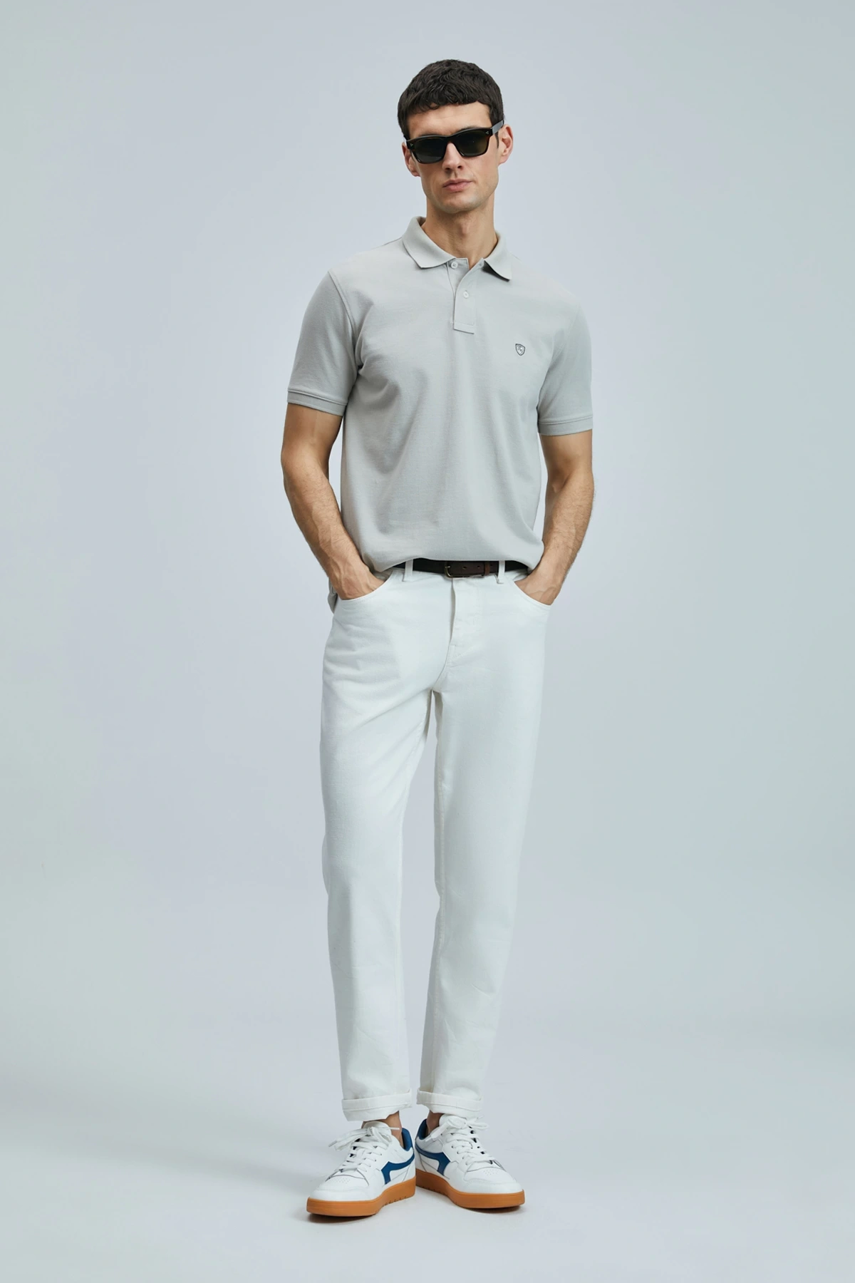 Lufian Erkek Laon Polo Yaka Bej T-Shirt 111040206