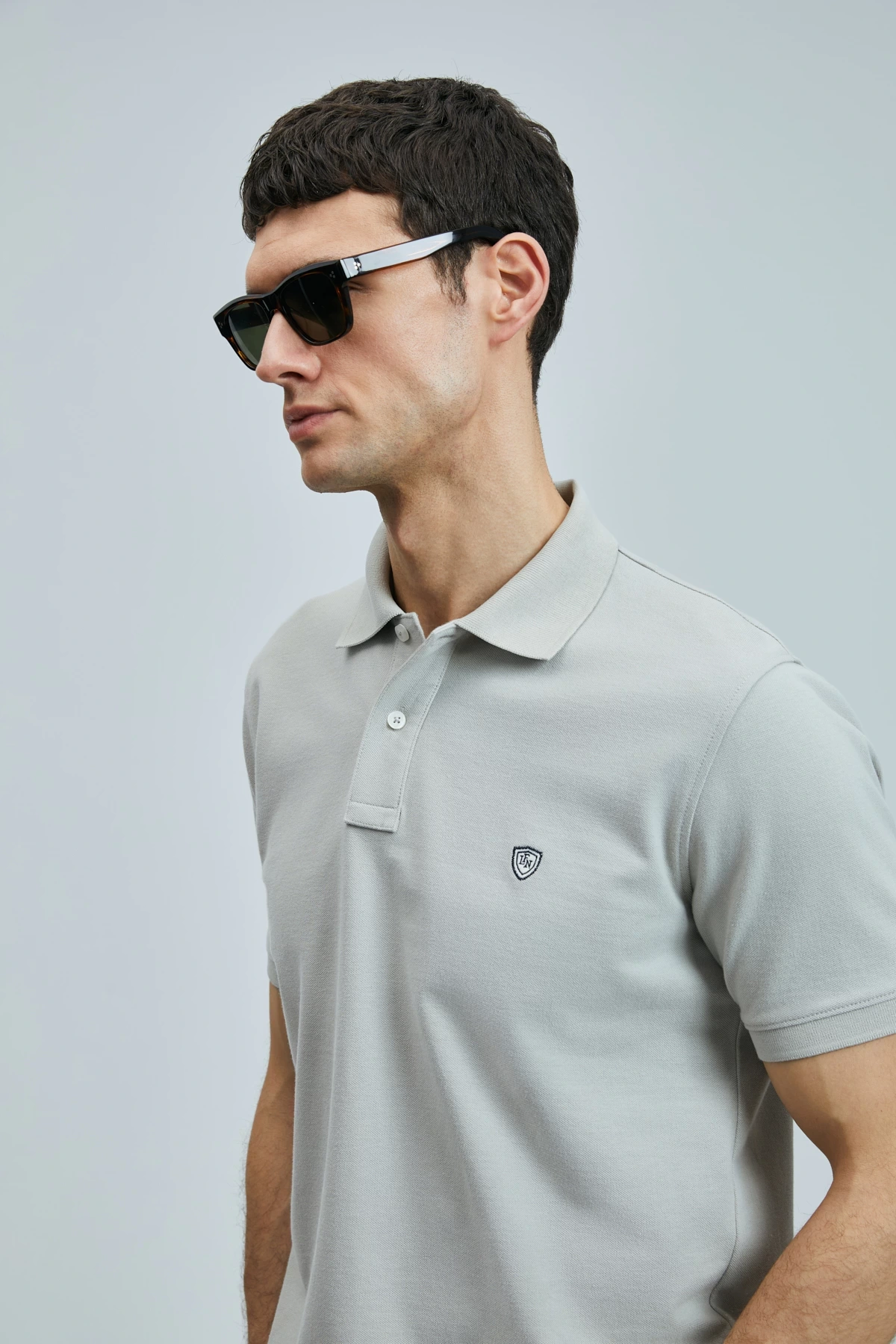 Lufian Erkek Laon Polo Yaka Bej T-Shirt 111040206