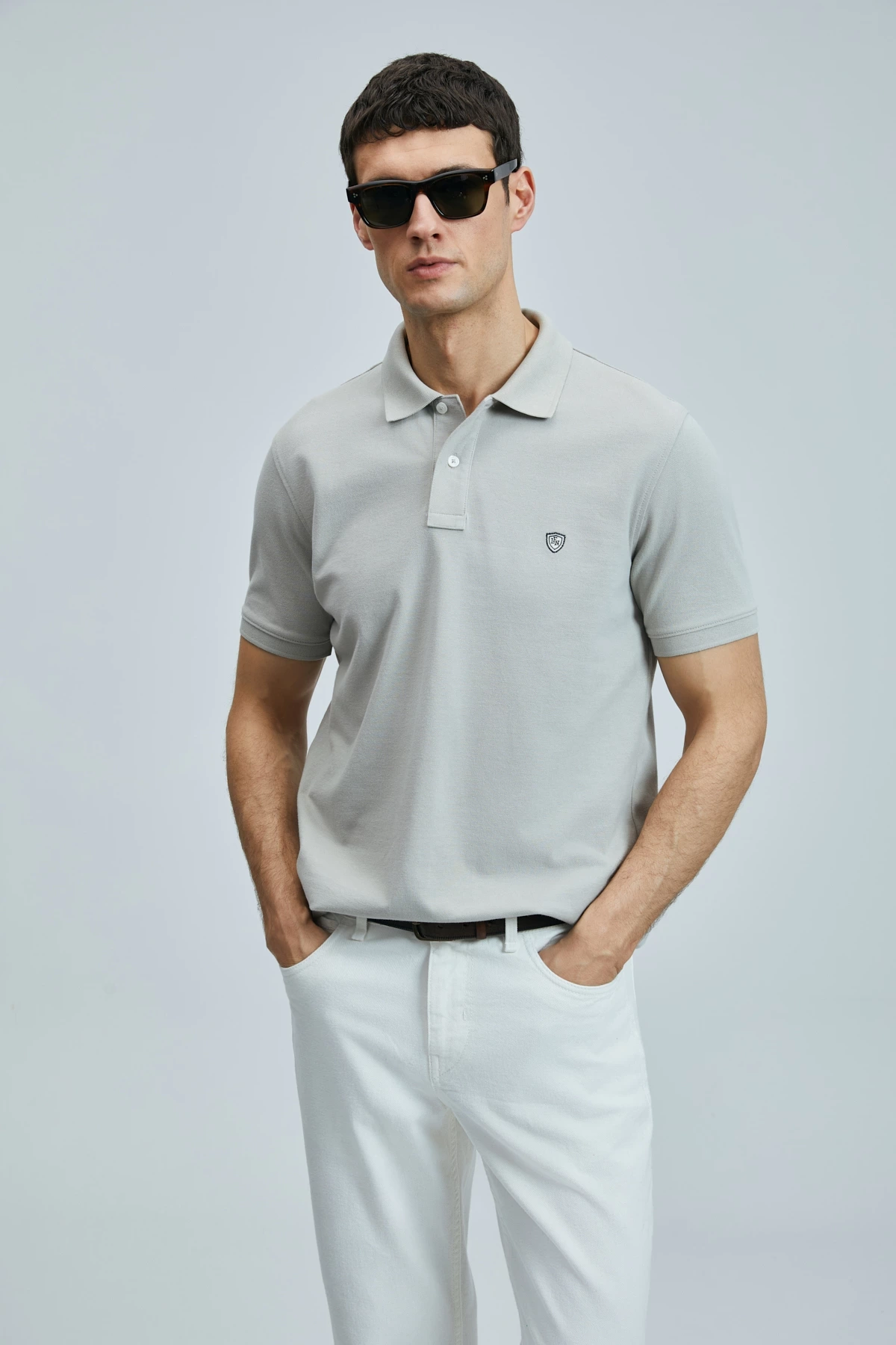 Lufian Erkek Laon Polo Yaka Bej T-Shirt 111040206