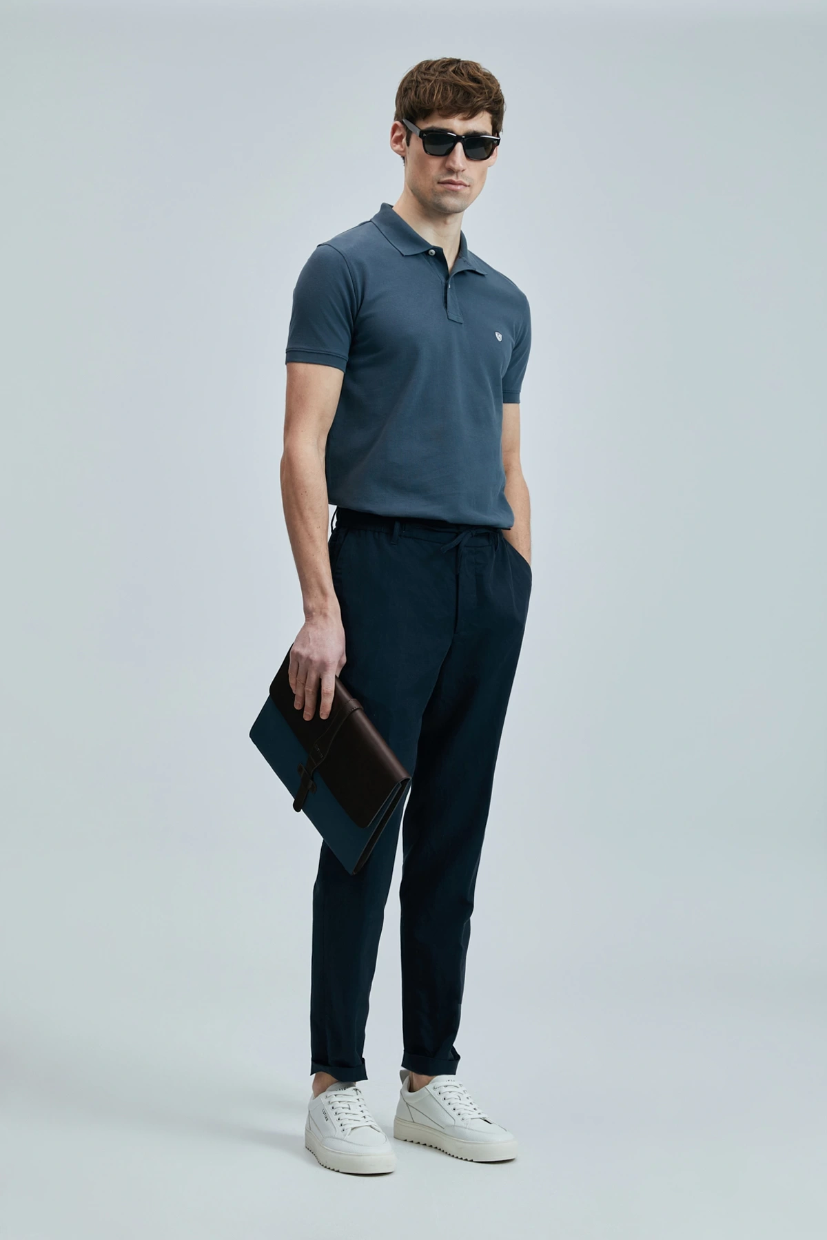 Lufian Erkek Laon Polo Yaka Antrasit T-Shirt 111040206