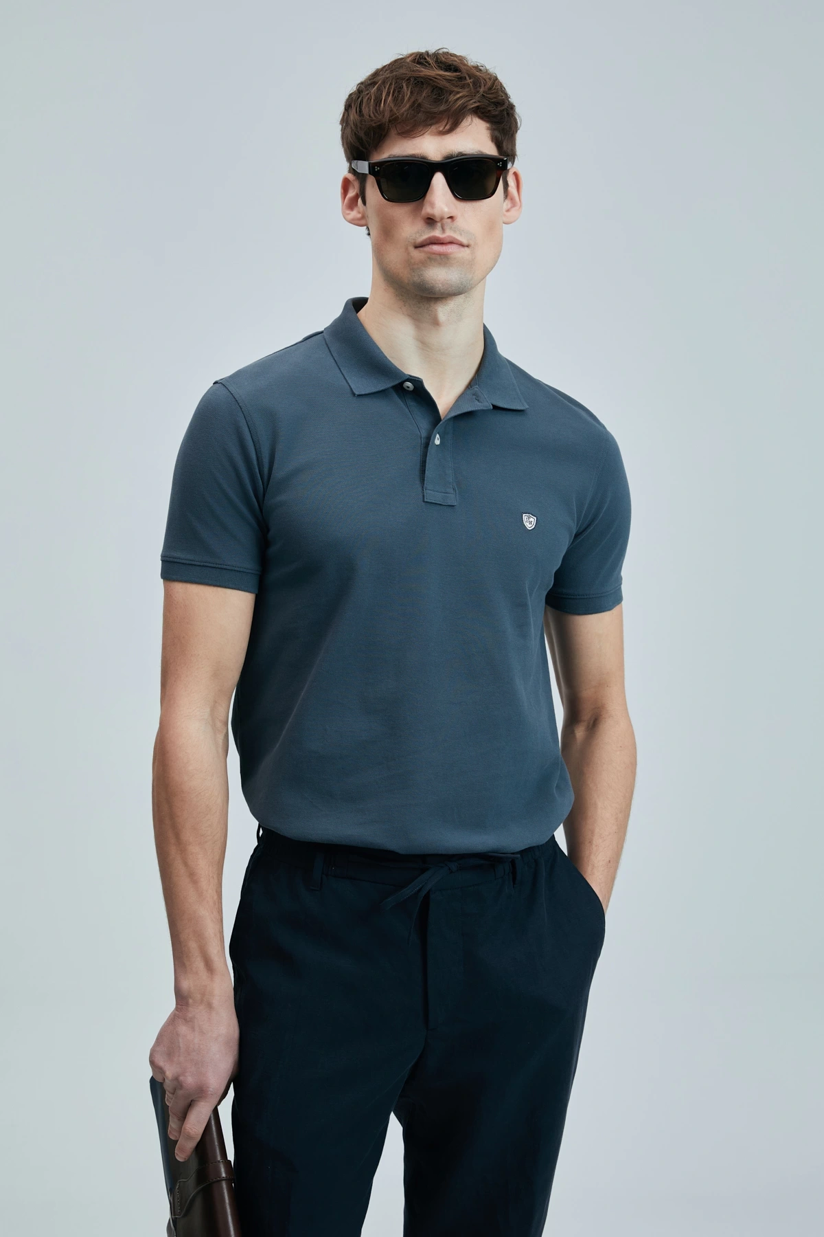 Lufian Erkek Laon Polo Yaka Antrasit T-Shirt 111040206