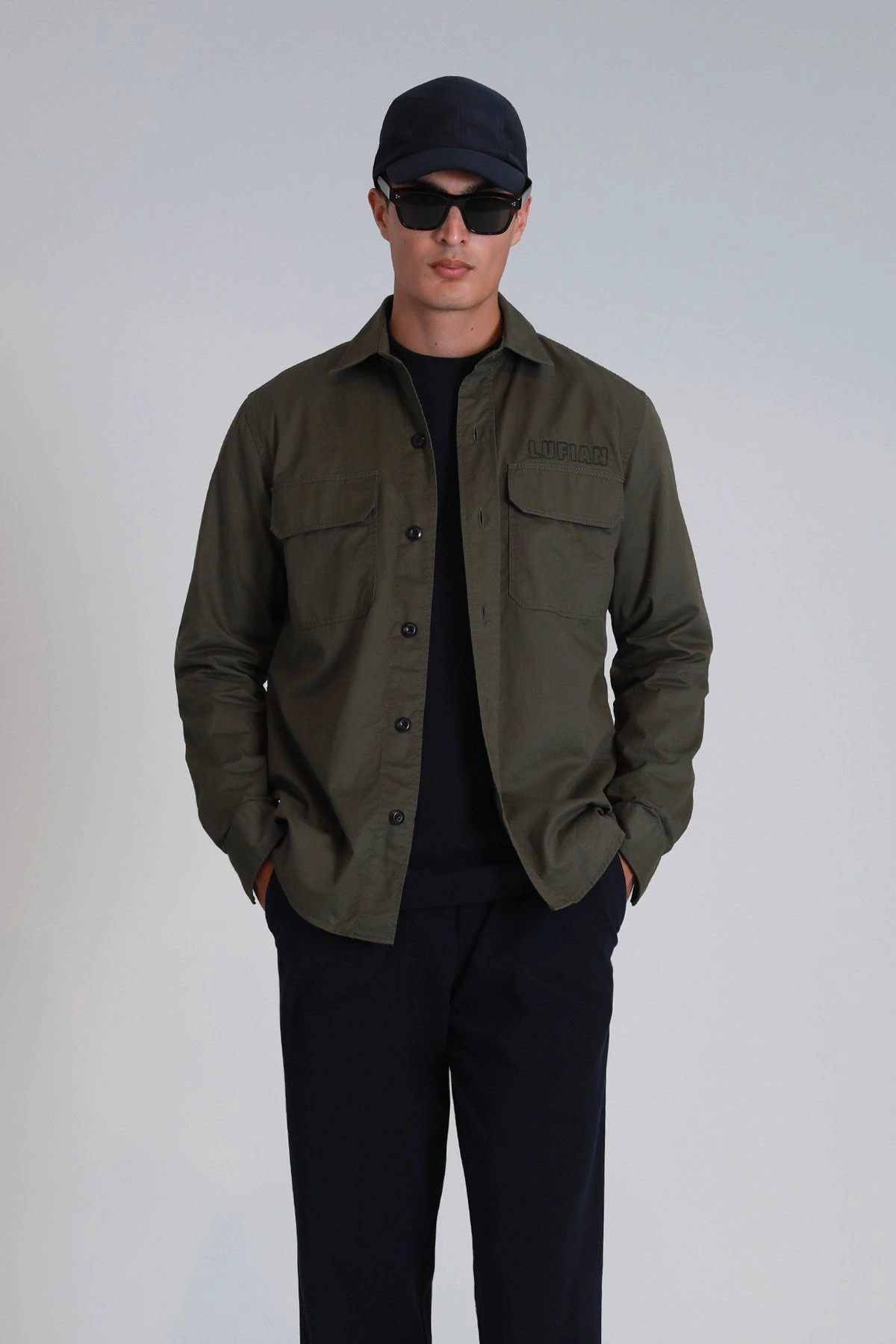 Lufian Lara Erkek Haki Gömlek 112010656