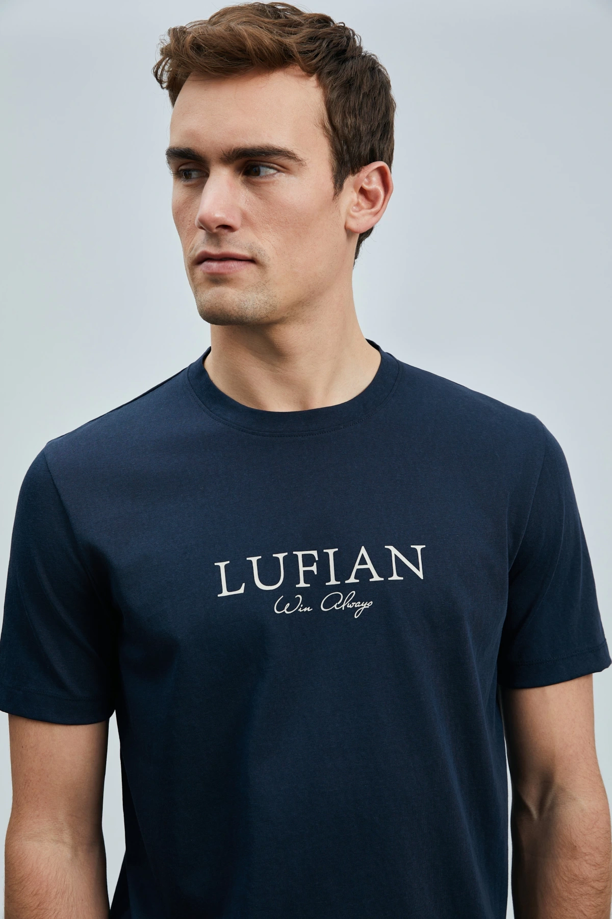 Lufian Erkek Love Modern Grafik Lacivert T-Shirt 111020238