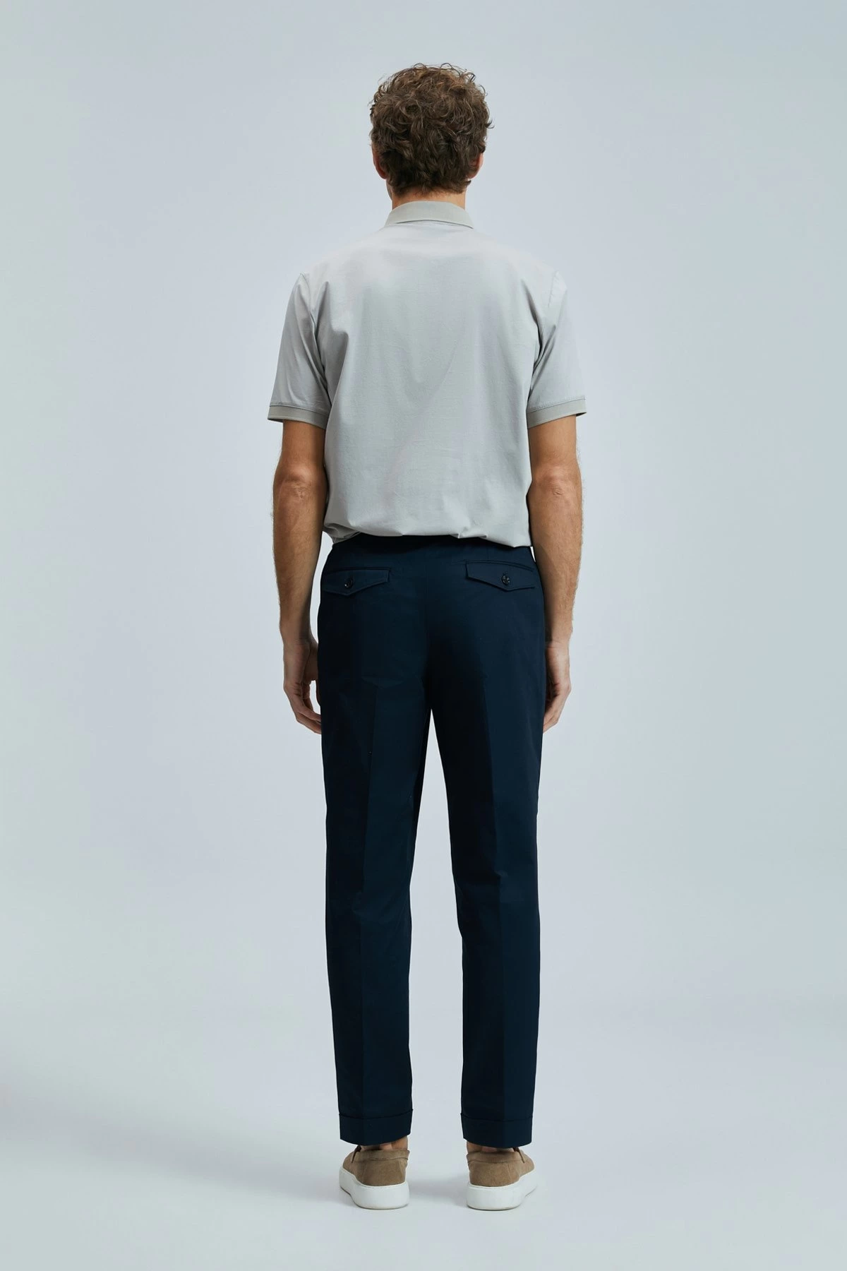 Lufian Erkek Luna Smart Polo Yaka Bej T-Shirt 111040228