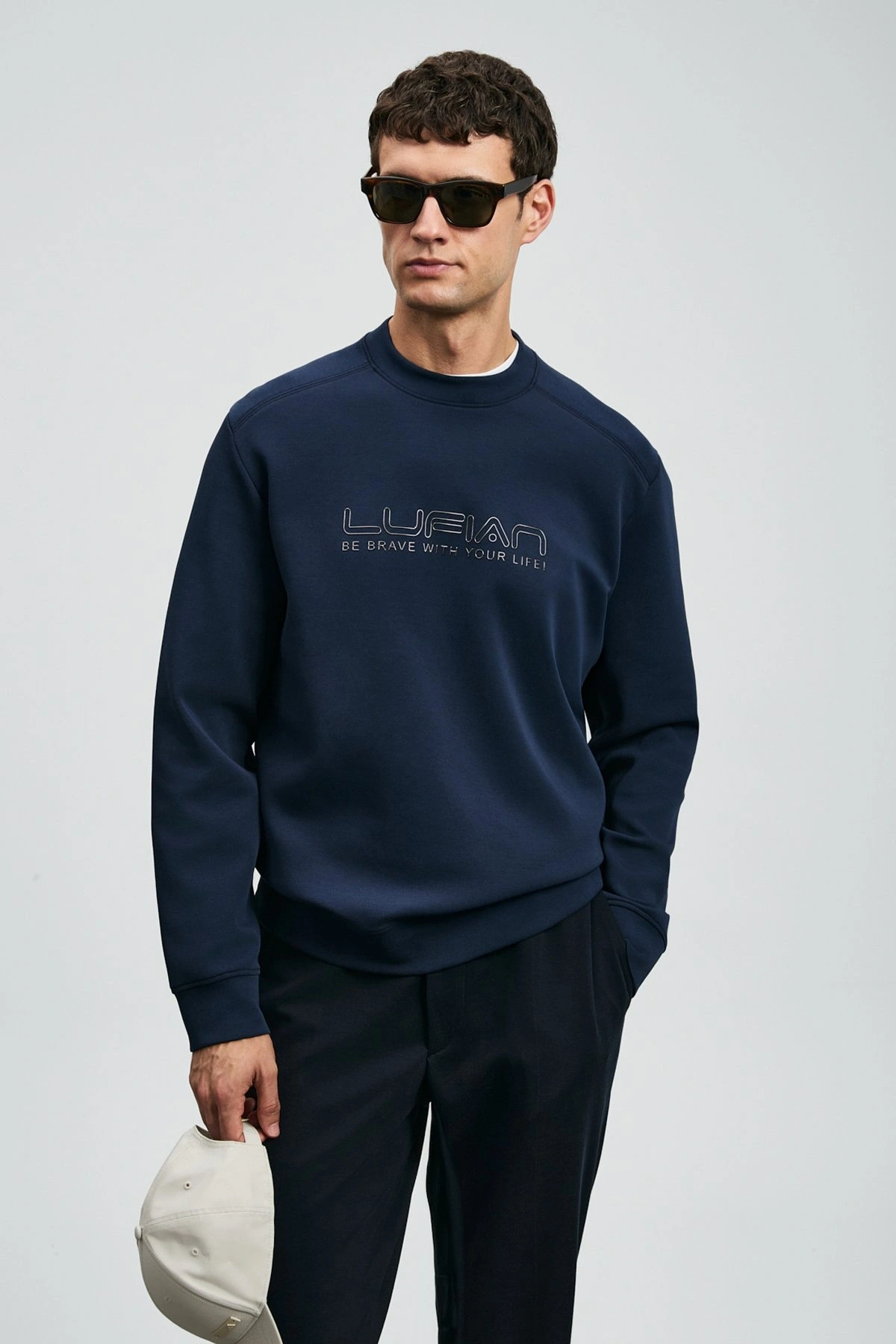 Lufian Luther Erkek Lacivert Sweatshirt 112030171
