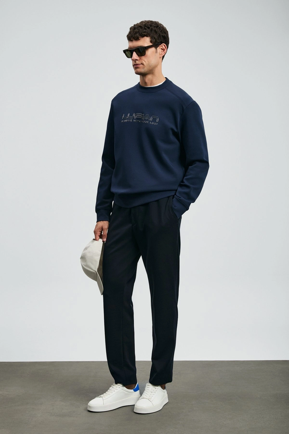 Lufian Luther Erkek Lacivert Sweatshirt 112030171