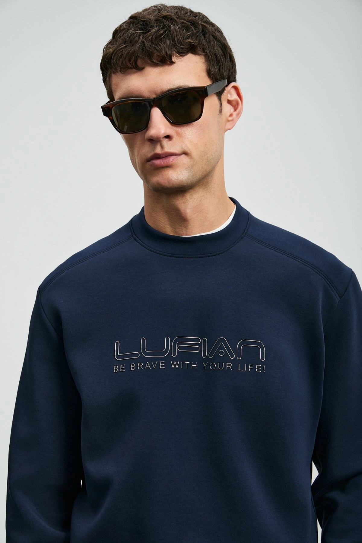 Lufian Luther Erkek Lacivert Sweatshirt 112030171