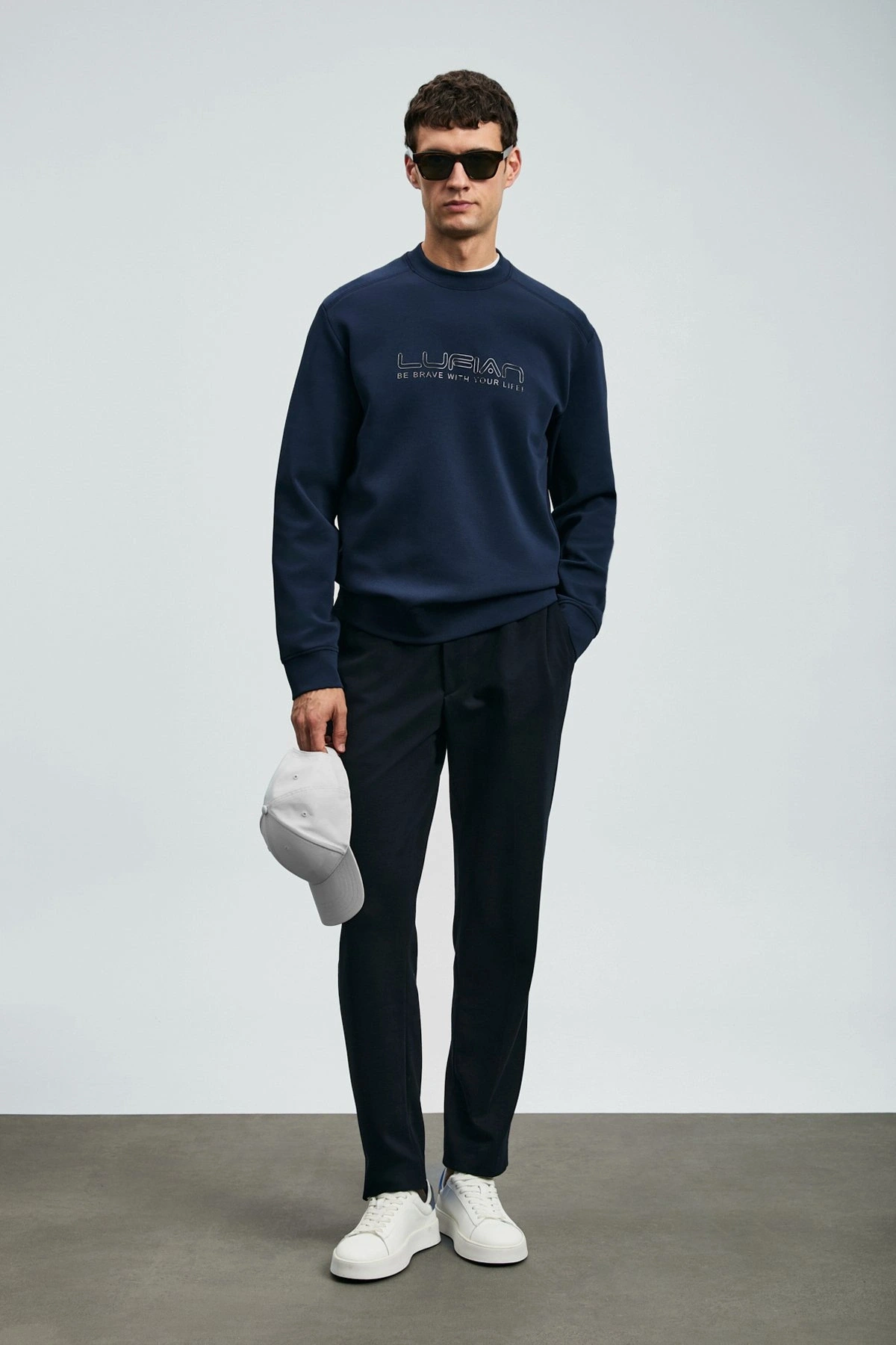 Lufian Luther Erkek Lacivert Sweatshirt 112030171