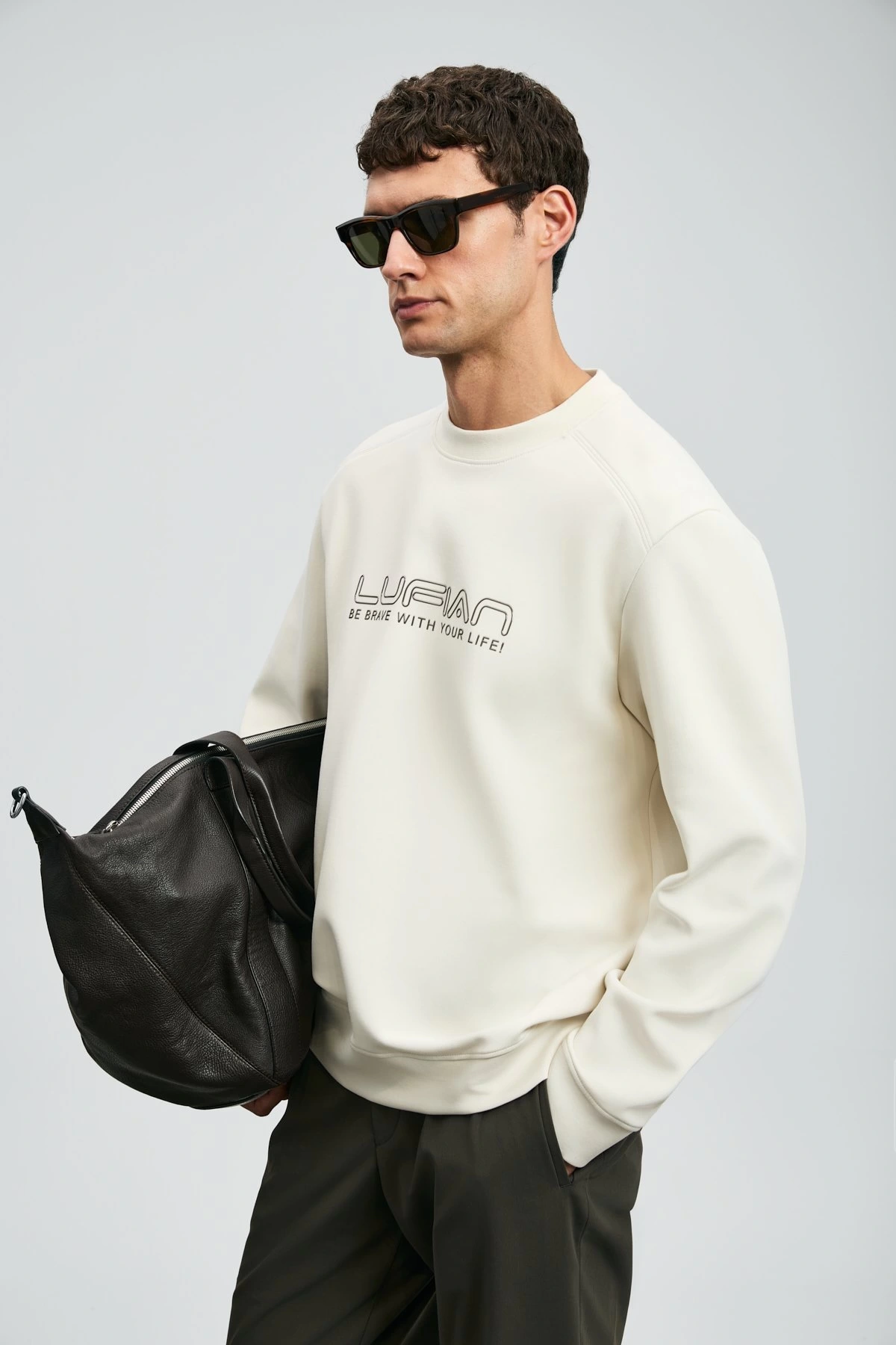 Lufian Erkek Luther Ekru Sweatshirt 112030171