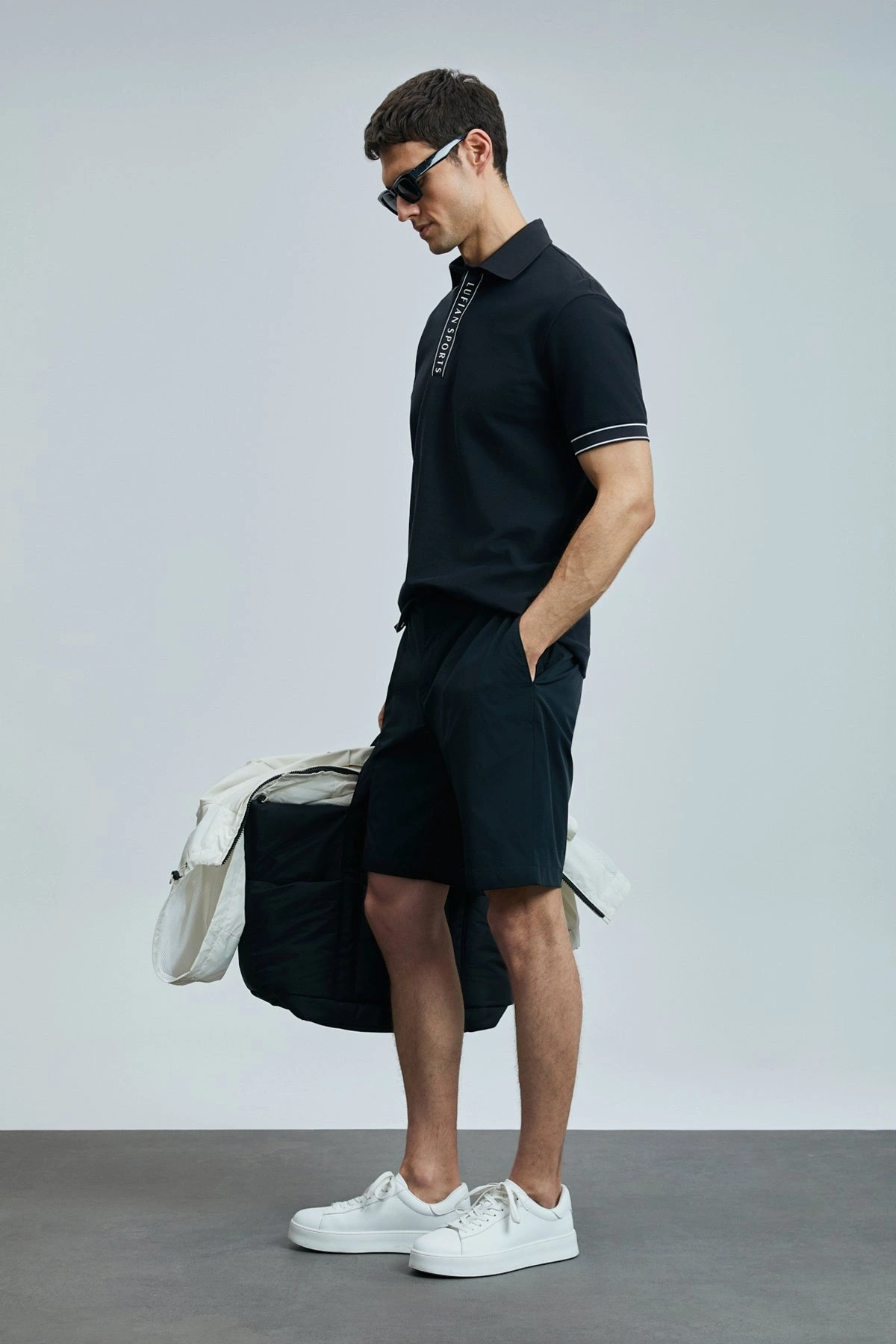 Lufian Luus Erkek Siyah Spor Şort 111210080