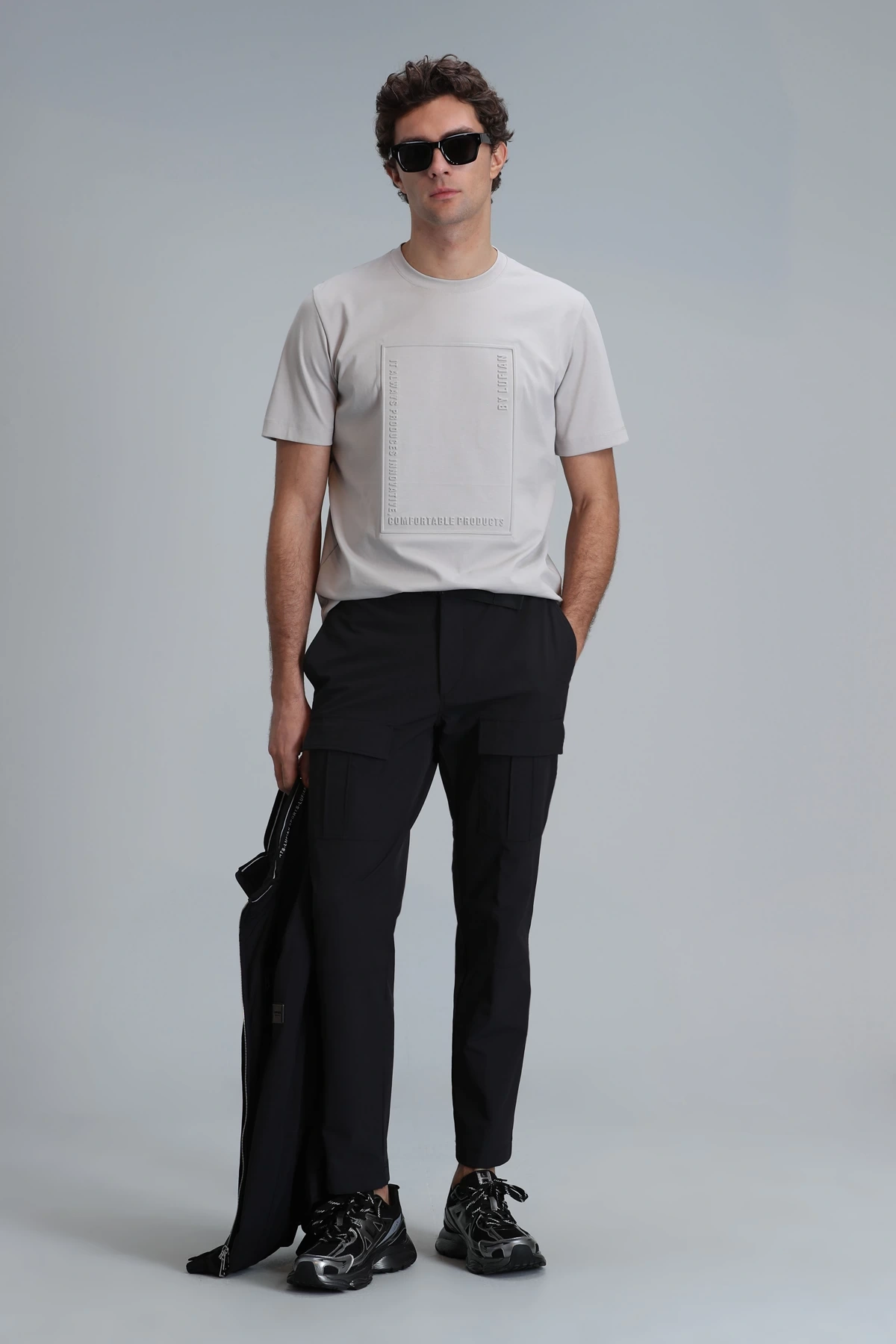 Lufian Erkek Mabel Yuvarlak Yaka Taş Renk T-Shirt 111020195