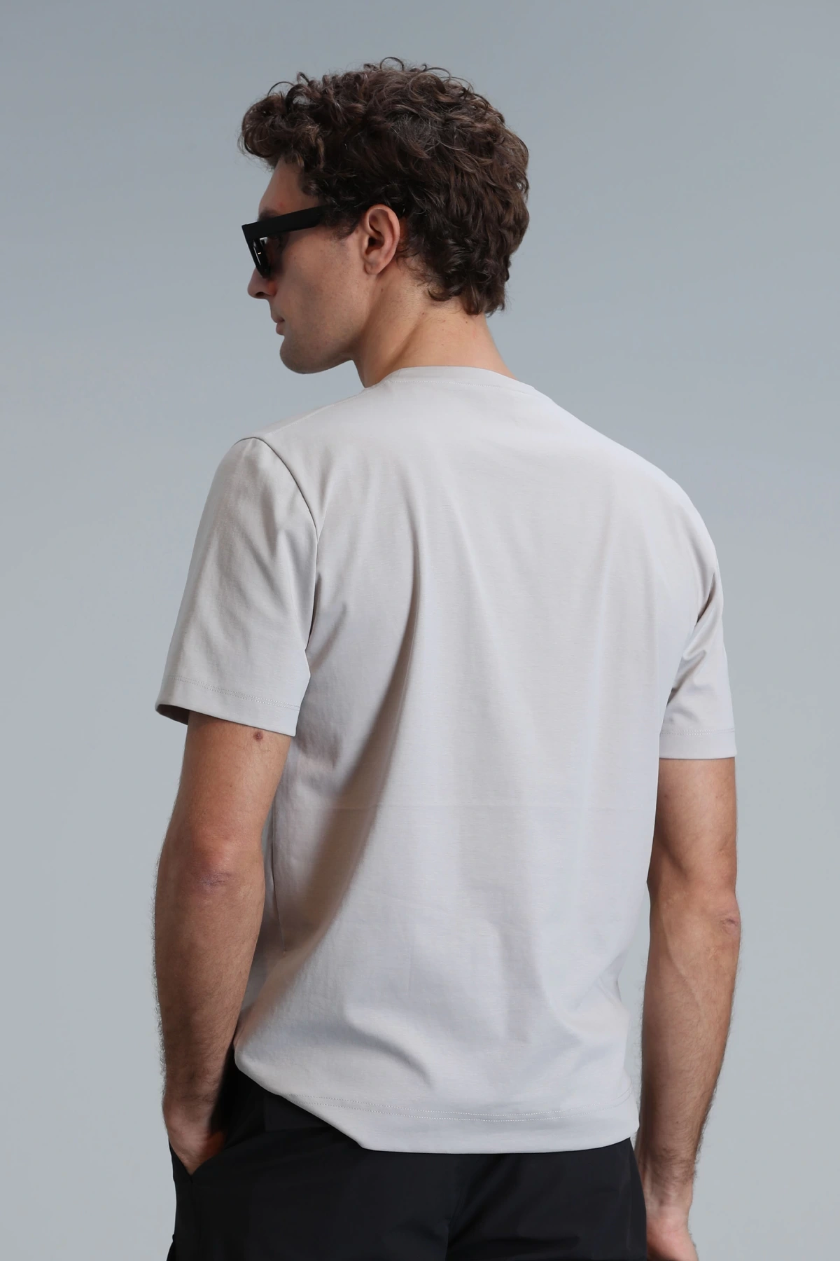 Lufian Erkek Mabel Yuvarlak Yaka Taş Renk T-Shirt 111020195