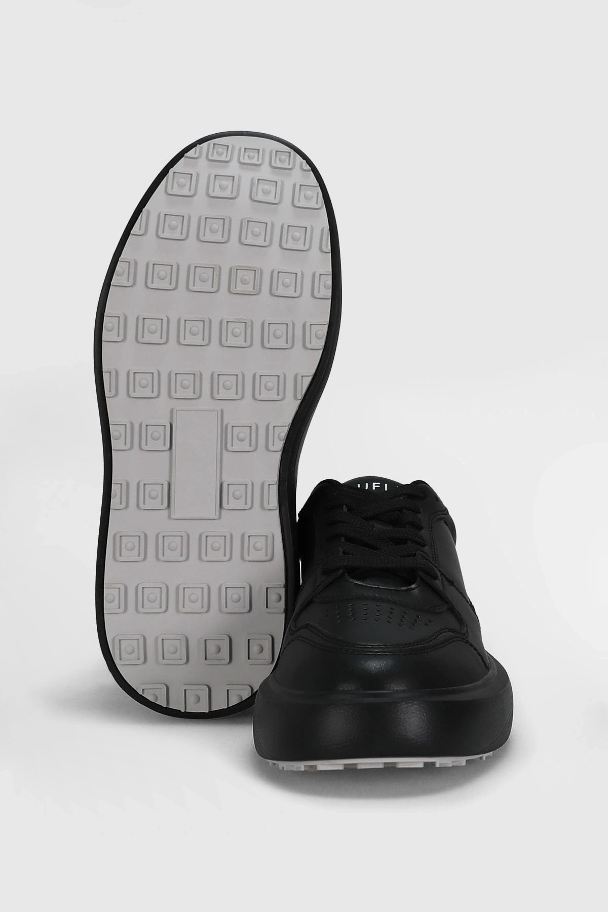 Lufian Mateas Erkek Siyah Deri Sneaker 112230251