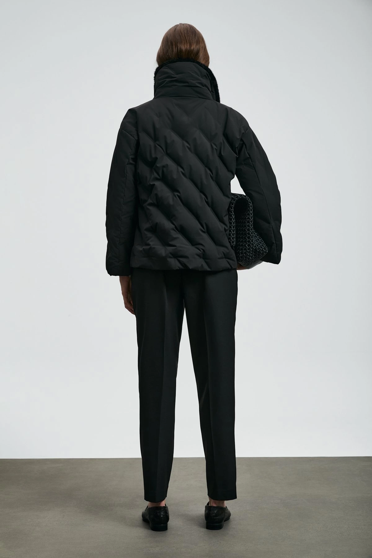 Lufian Monica Kaz Tüyü Kadın Siyah Mont 122120047