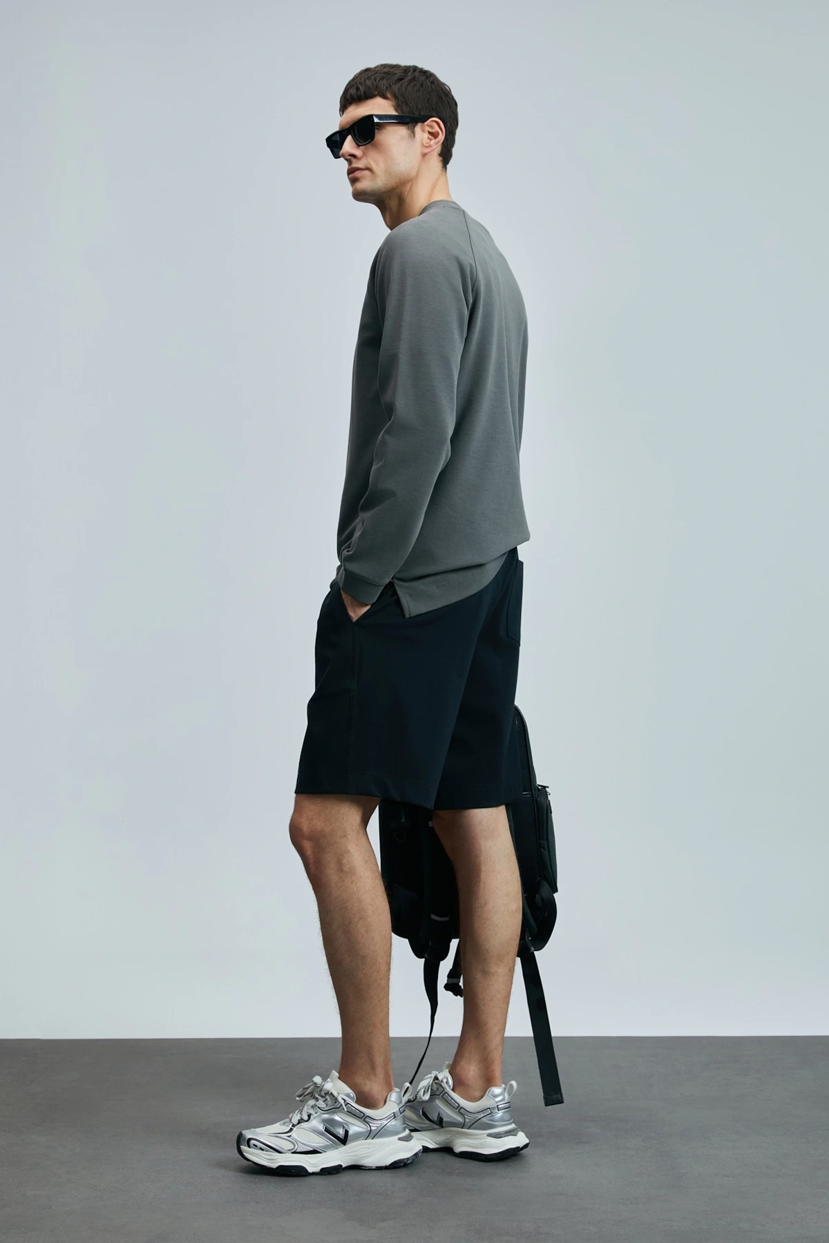 Lufian Erkek Moon Siyah Şort Eşofman 11105004