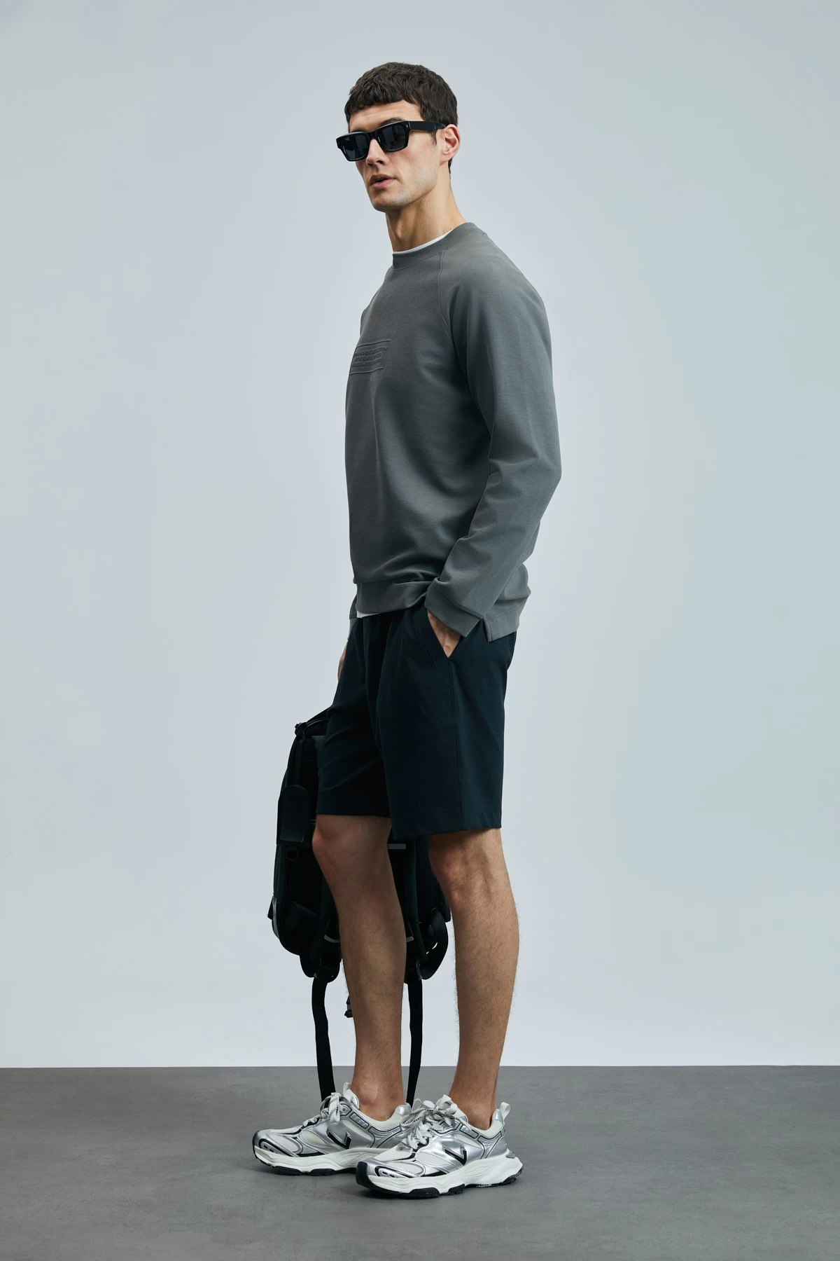 Lufian Erkek Moon Siyah Şort Eşofman 11105004