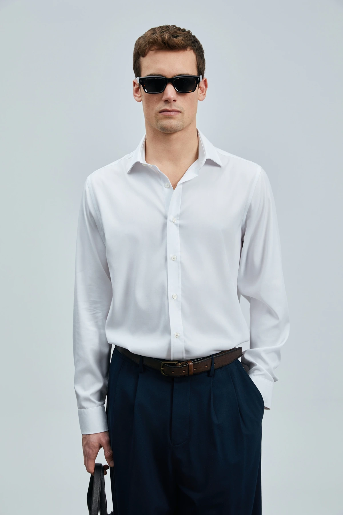 Lufian Erkek Next Regular Fit Beyaz Gömlek 111010636