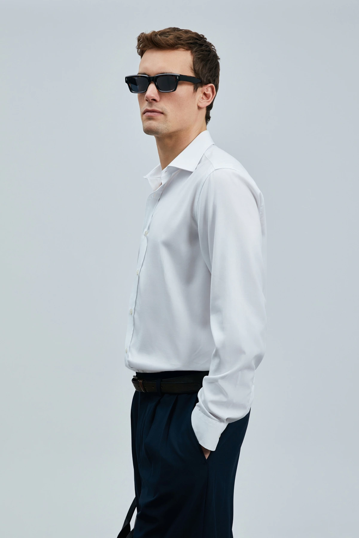 Lufian Erkek Next Regular Fit Beyaz Gömlek 111010636