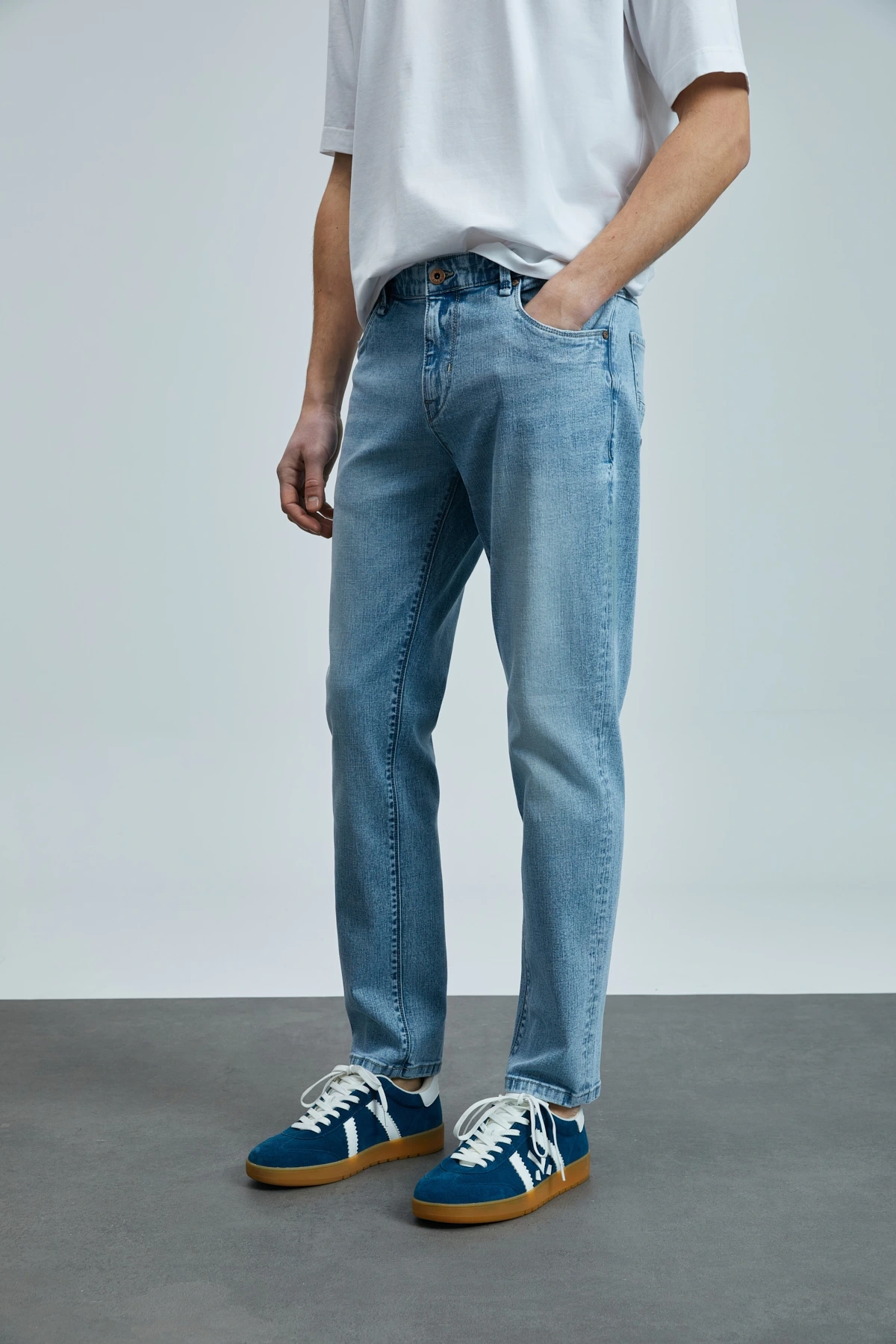 Lufian Erkek Nicolo Slim Fit Mavi Pantolon 111200190