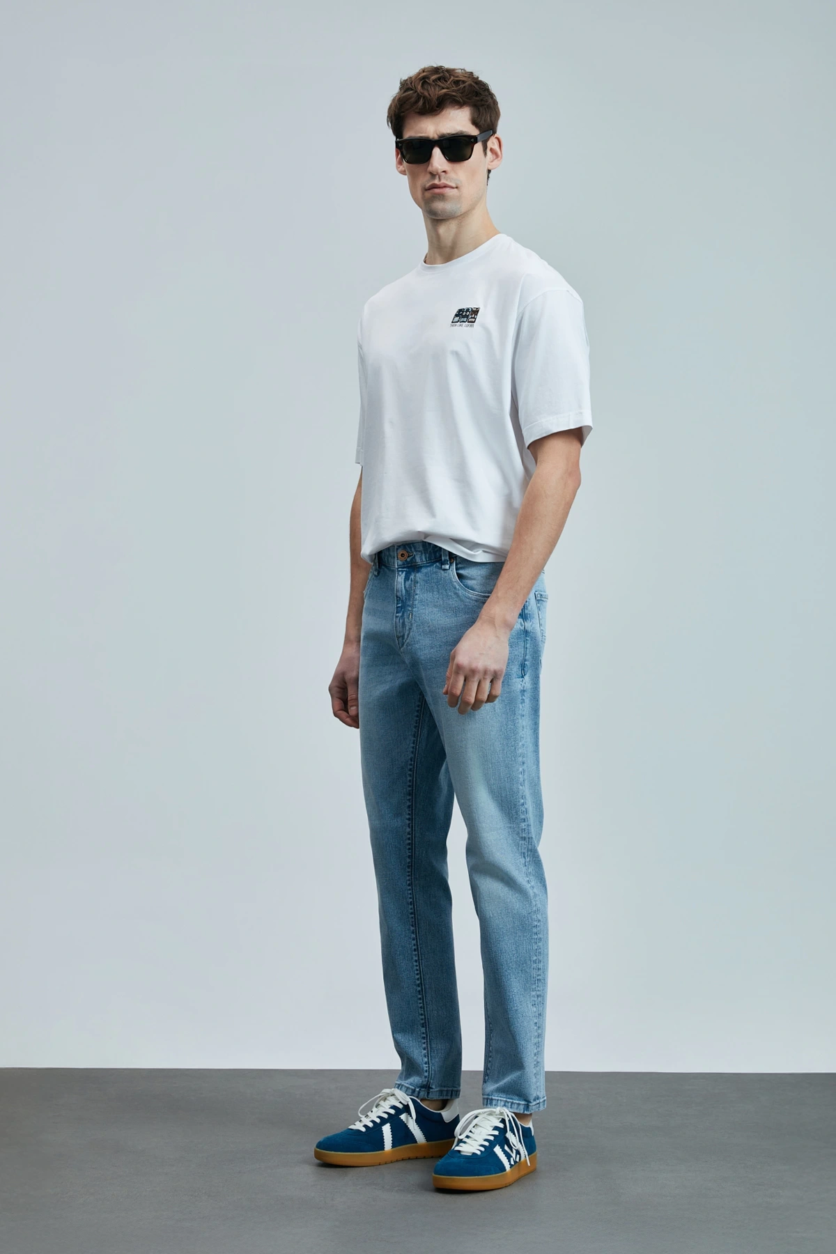 Lufian Erkek Nicolo Slim Fit Mavi Pantolon 111200190