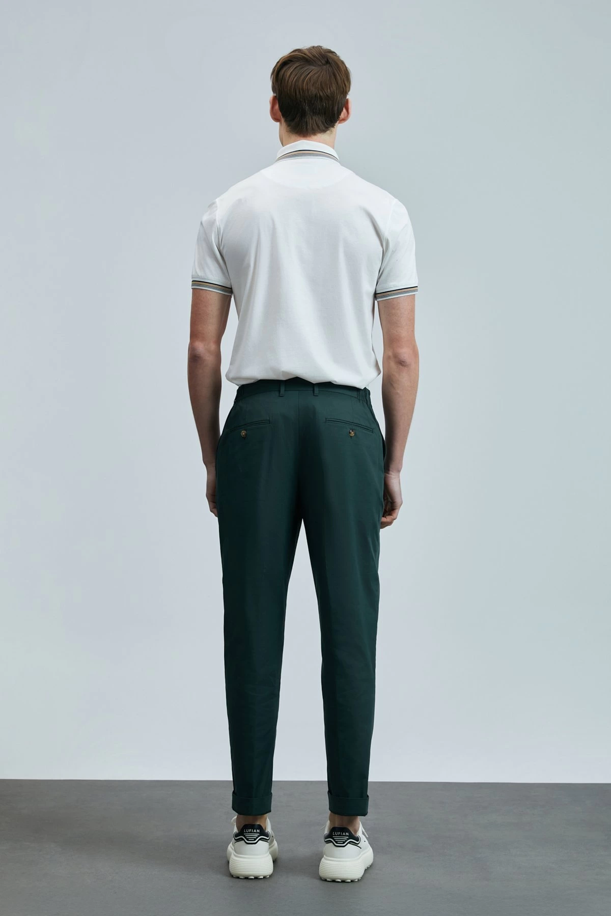 Lufian Erkek North Smart Kırık Beyaz Polo T-Shirt 111040210