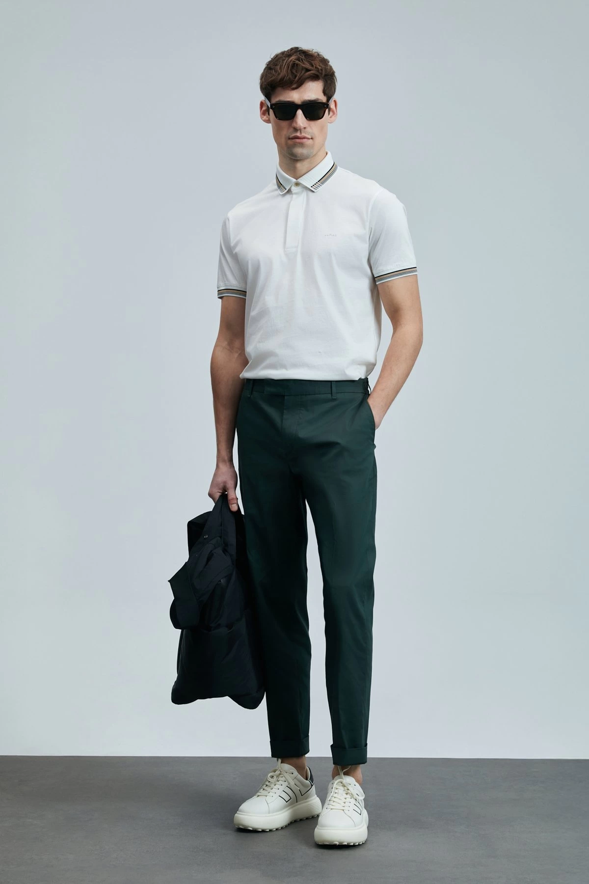 Lufian Erkek North Smart Kırık Beyaz Polo T-Shirt 111040210