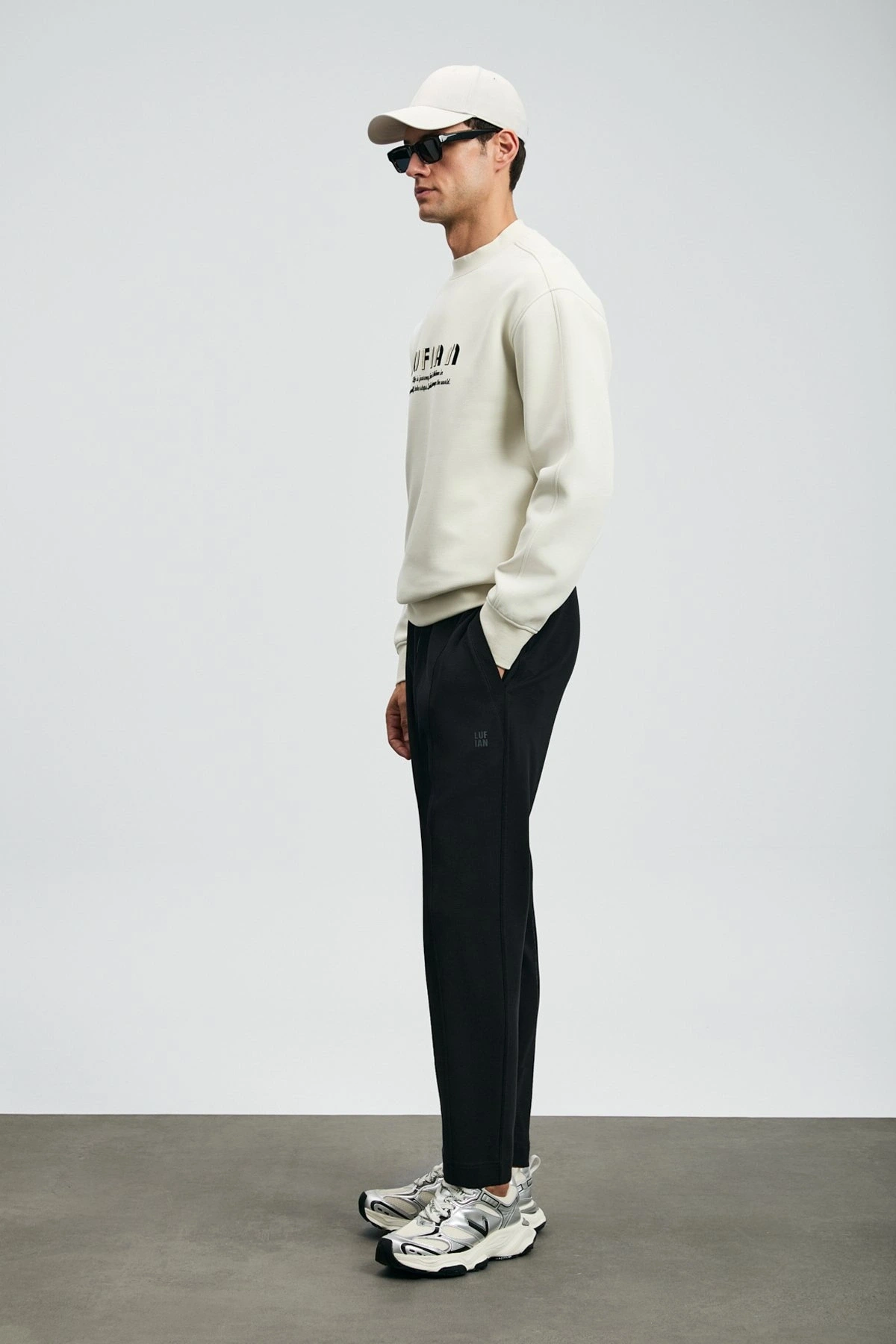 Lufian Oracle Erkek Kırık Beyaz Sweatshirt 112030178