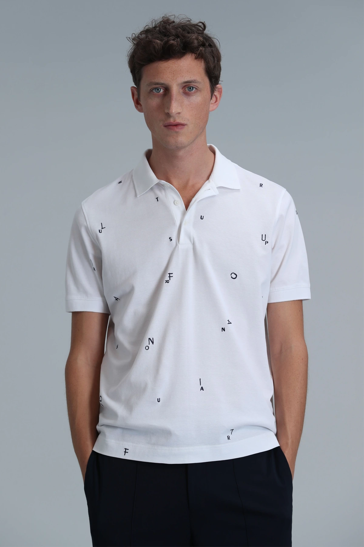 Lufian Erkek Pascal Polo Yaka Beyaz T-Shirt 111040170