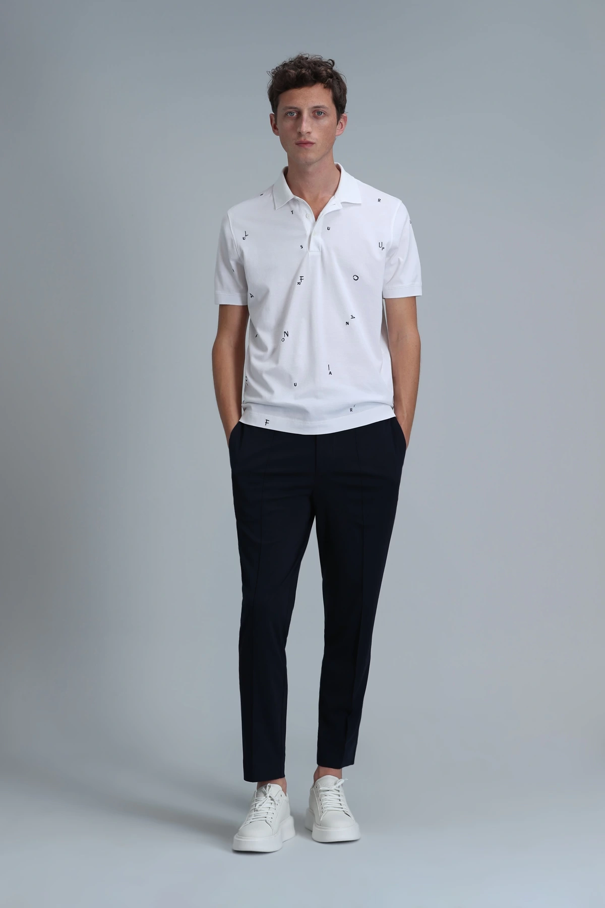 Lufian Erkek Pascal Polo Yaka Beyaz T-Shirt 111040170