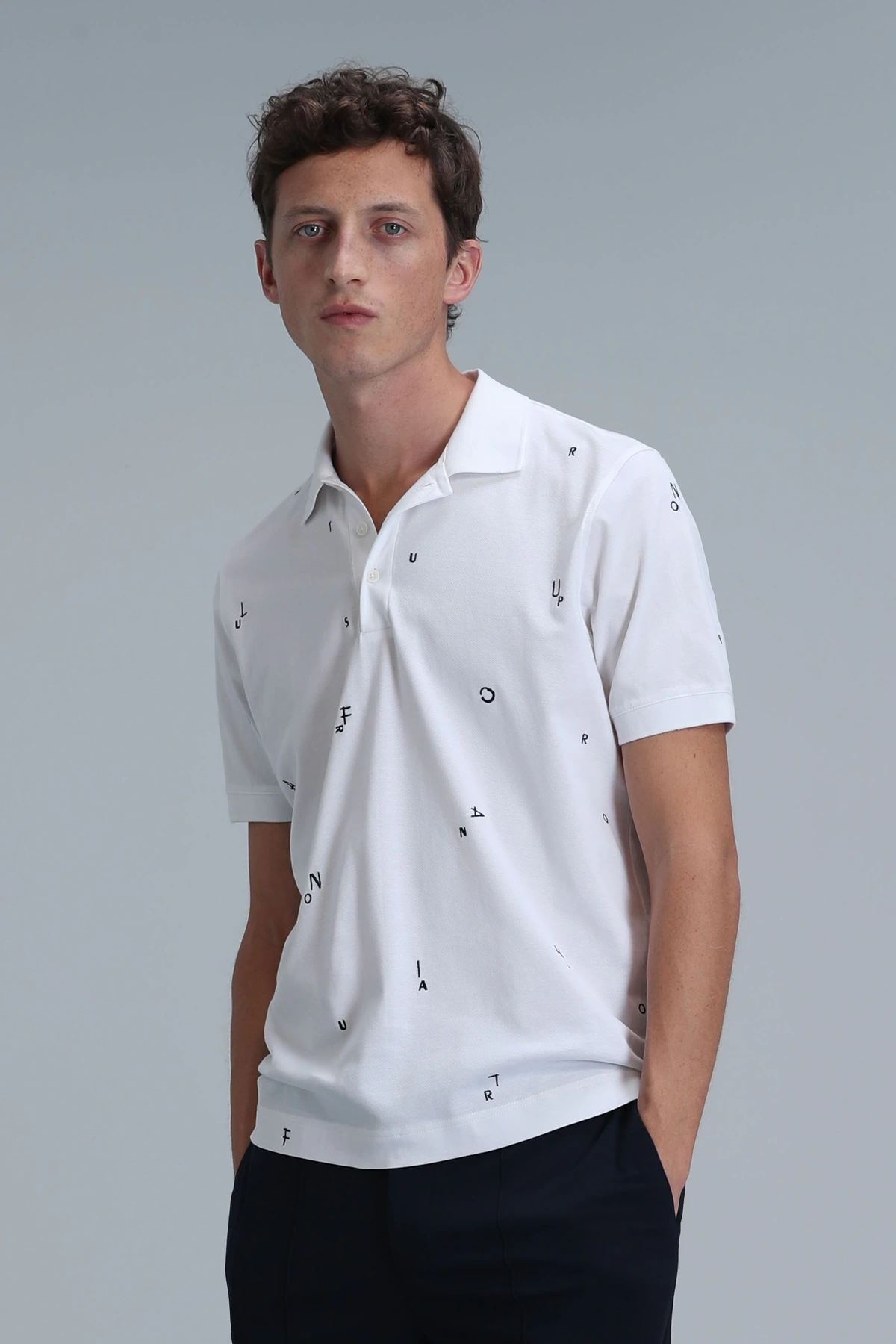 Lufian Erkek Pascal Polo Yaka Beyaz T-Shirt 111040170