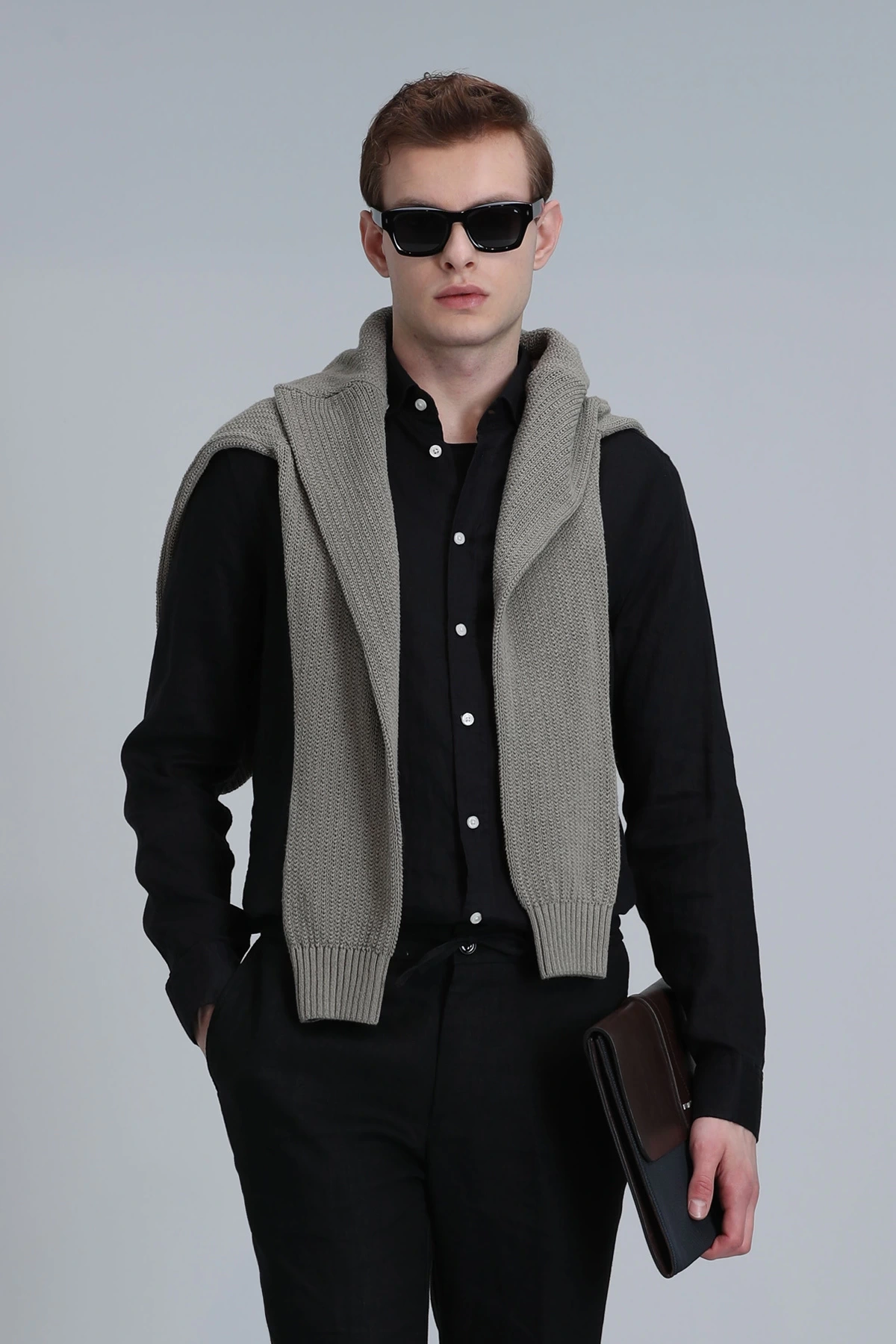 Lufian Erkek Pitaya Keten Comfort Siyah Gömlek 111010611