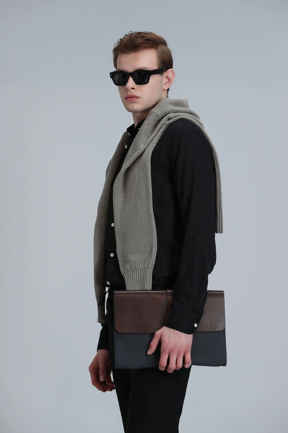 Lufian Erkek Pitaya Keten Comfort Siyah Gömlek 111010611