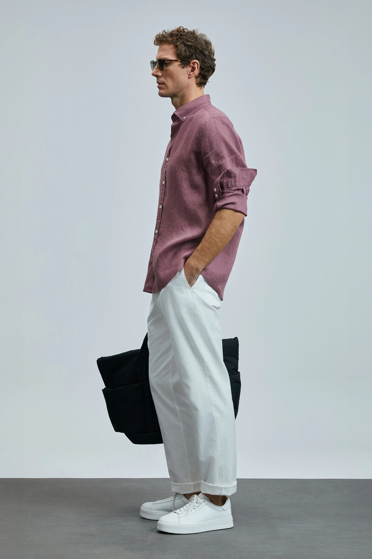 Lufian Erkek Pitaya Gül Kurusu Keten Gömlek 111010630