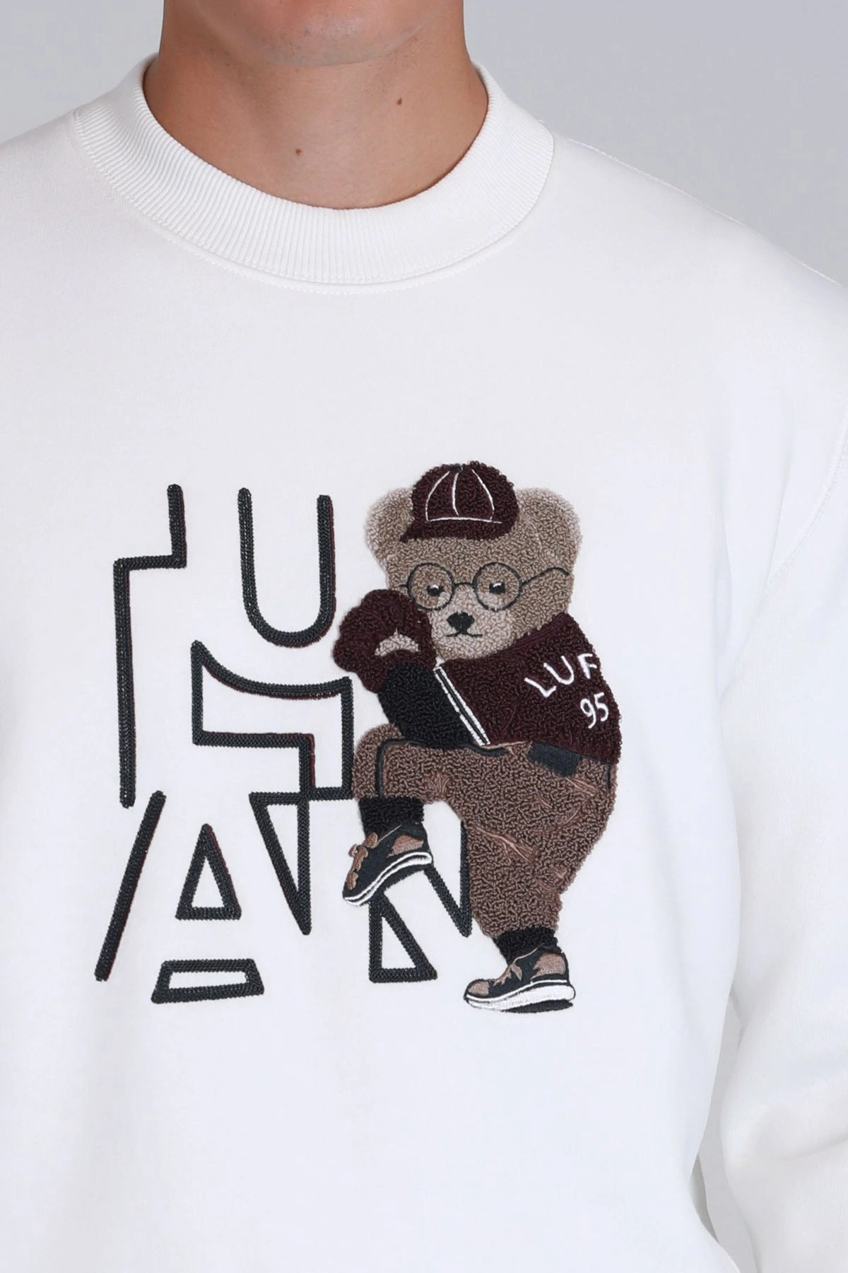 Lufian Pitcher Erkek Kırık Beyaz Sweatshirt 112030138