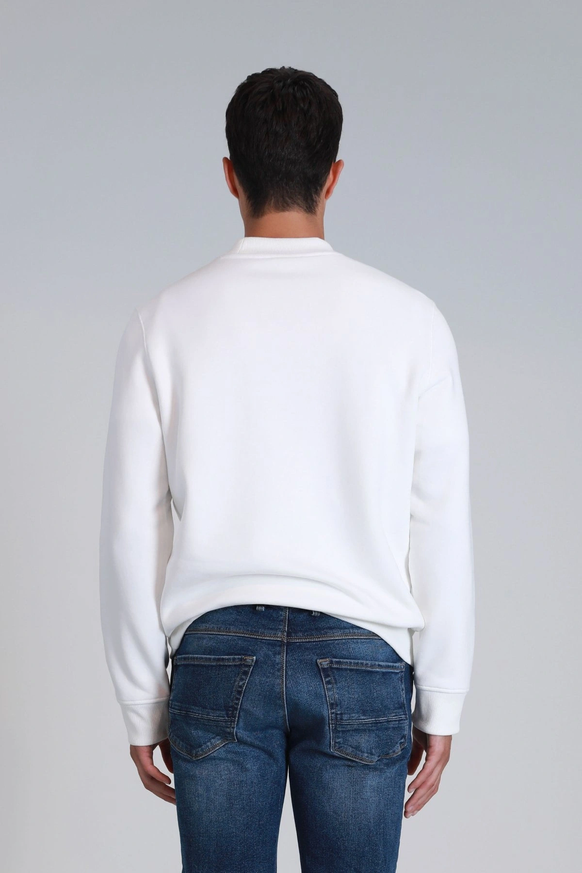 Lufian Pitcher Erkek Kırık Beyaz Sweatshirt 112030138
