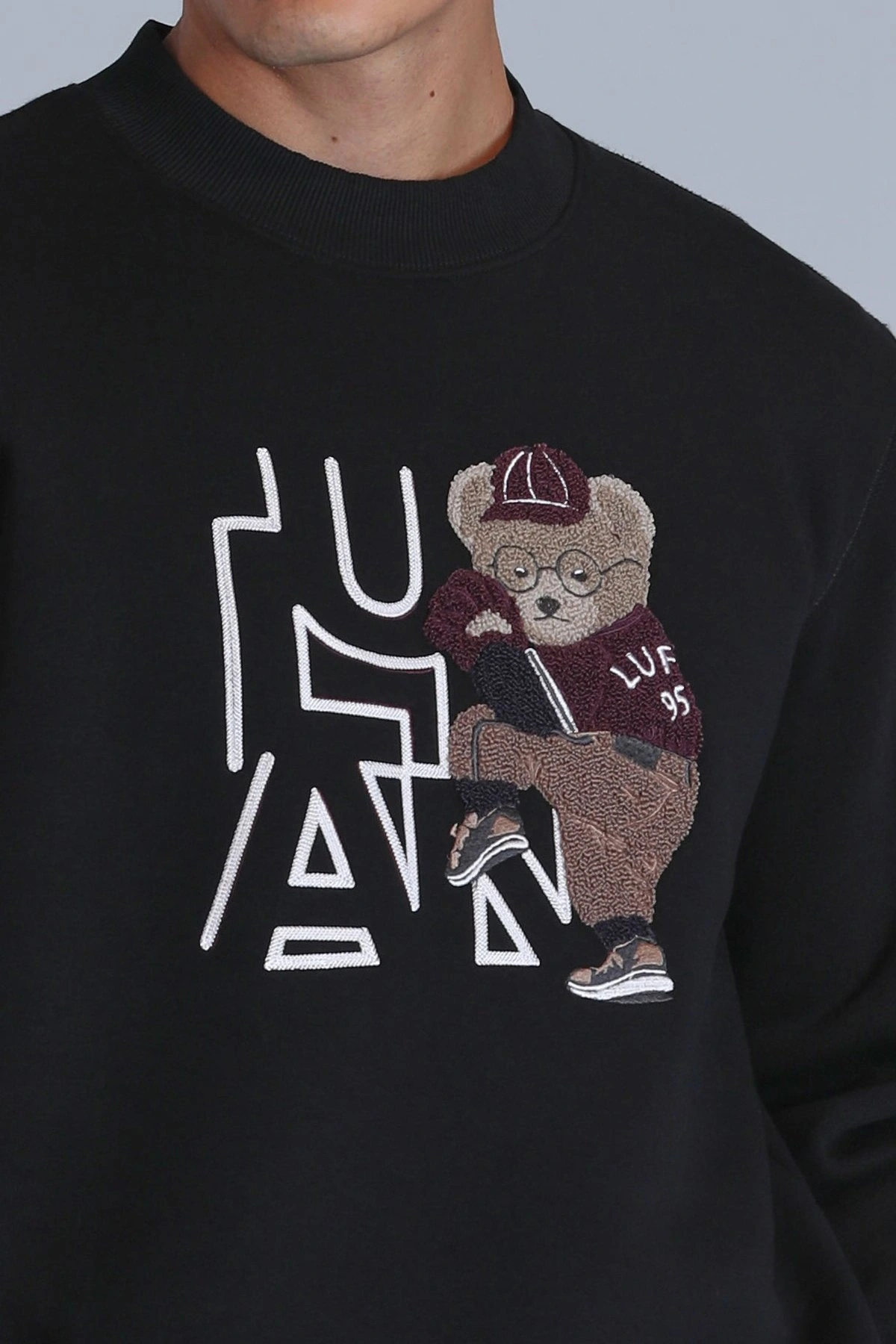 Lufian Pitcher Erkek Siyah Sweatshirt 112030138