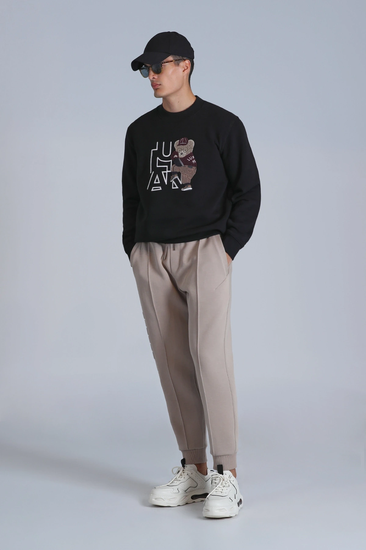 Lufian Pitcher Erkek Siyah Sweatshirt 112030138