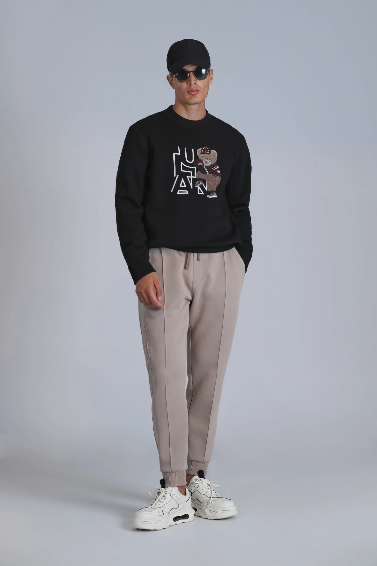 Lufian Pitcher Erkek Siyah Sweatshirt 112030138