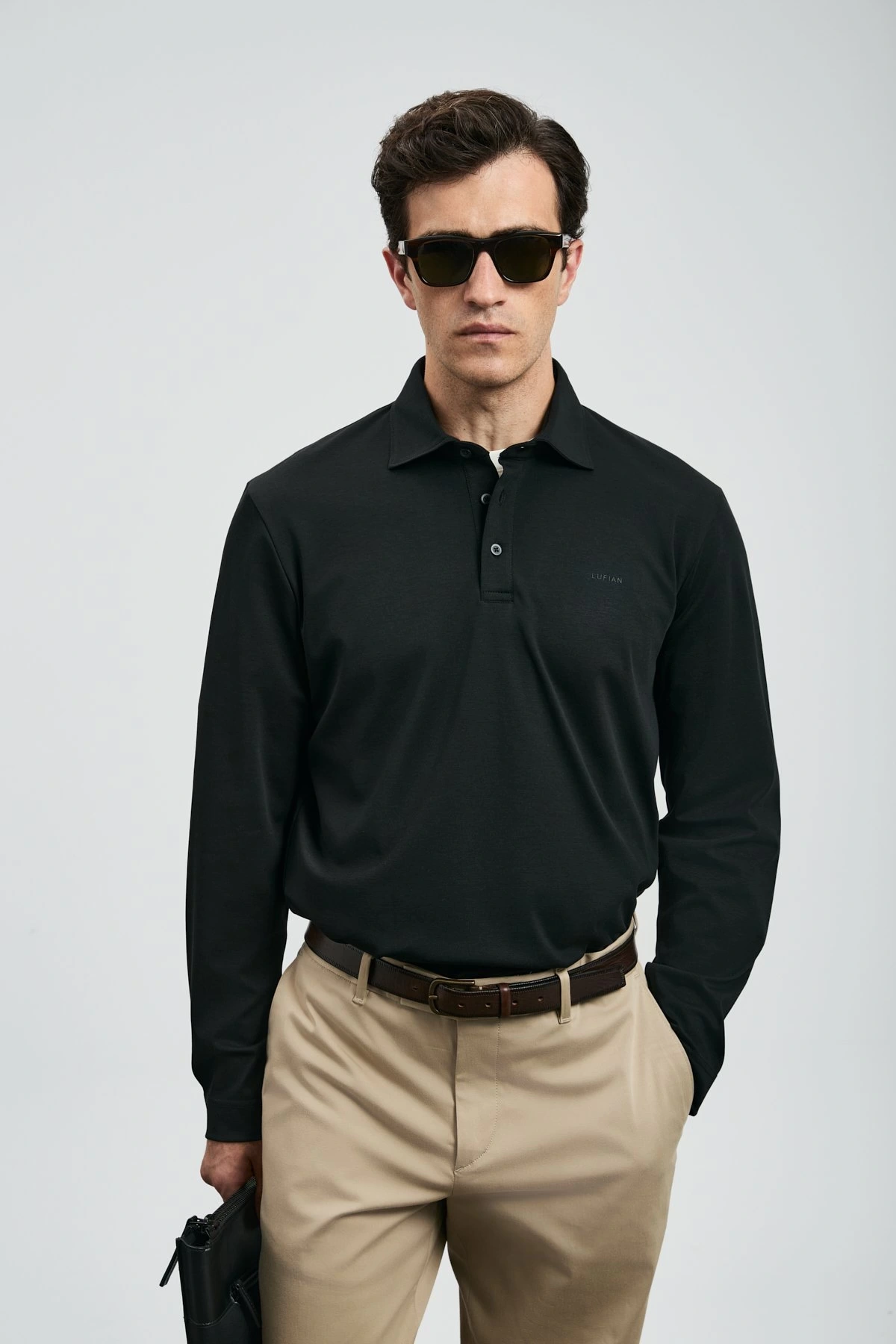 Lufian Erkek Rocky Polo Yaka Siyah Kazak 112040044