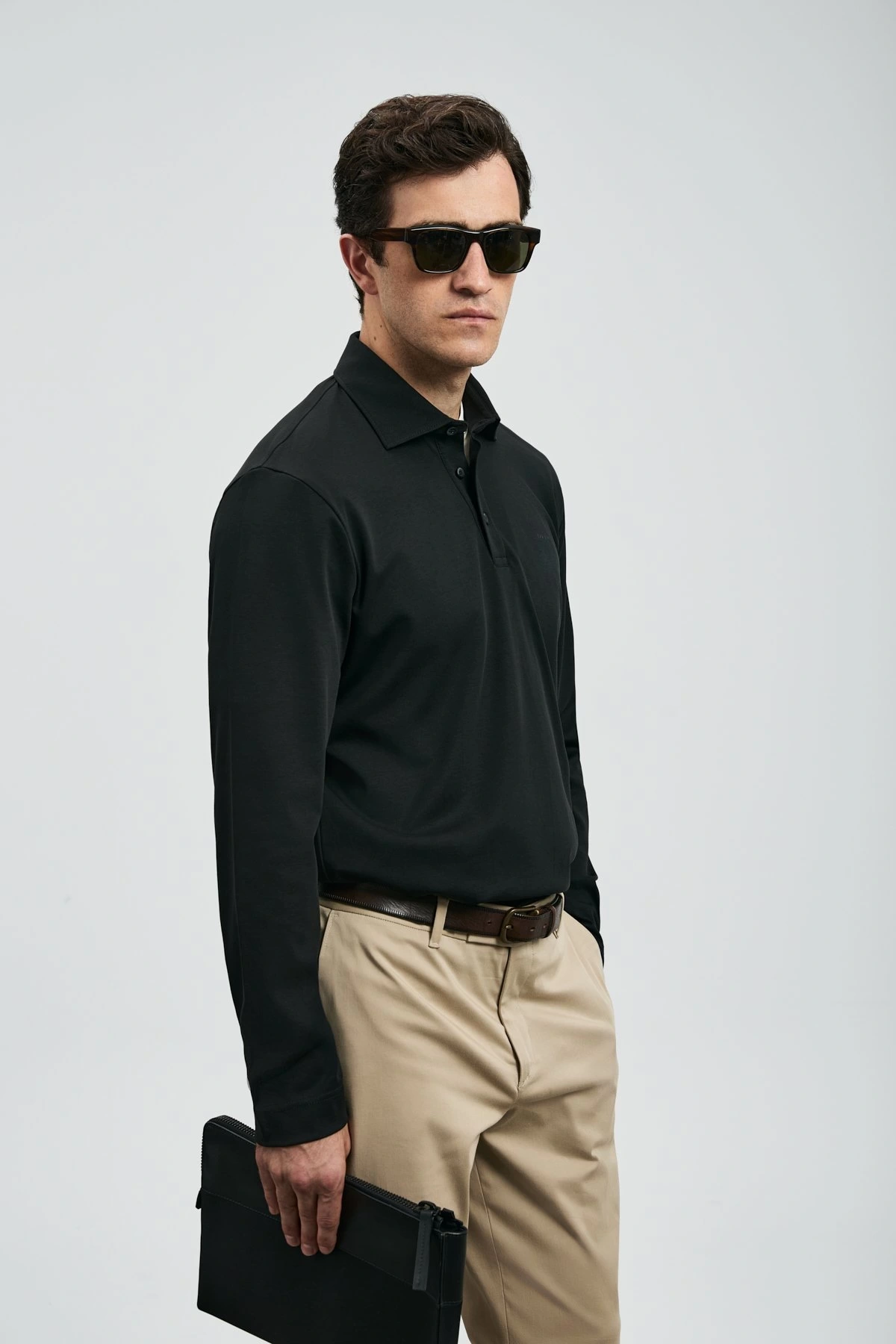 Lufian Erkek Rocky Polo Yaka Siyah Kazak 112040044