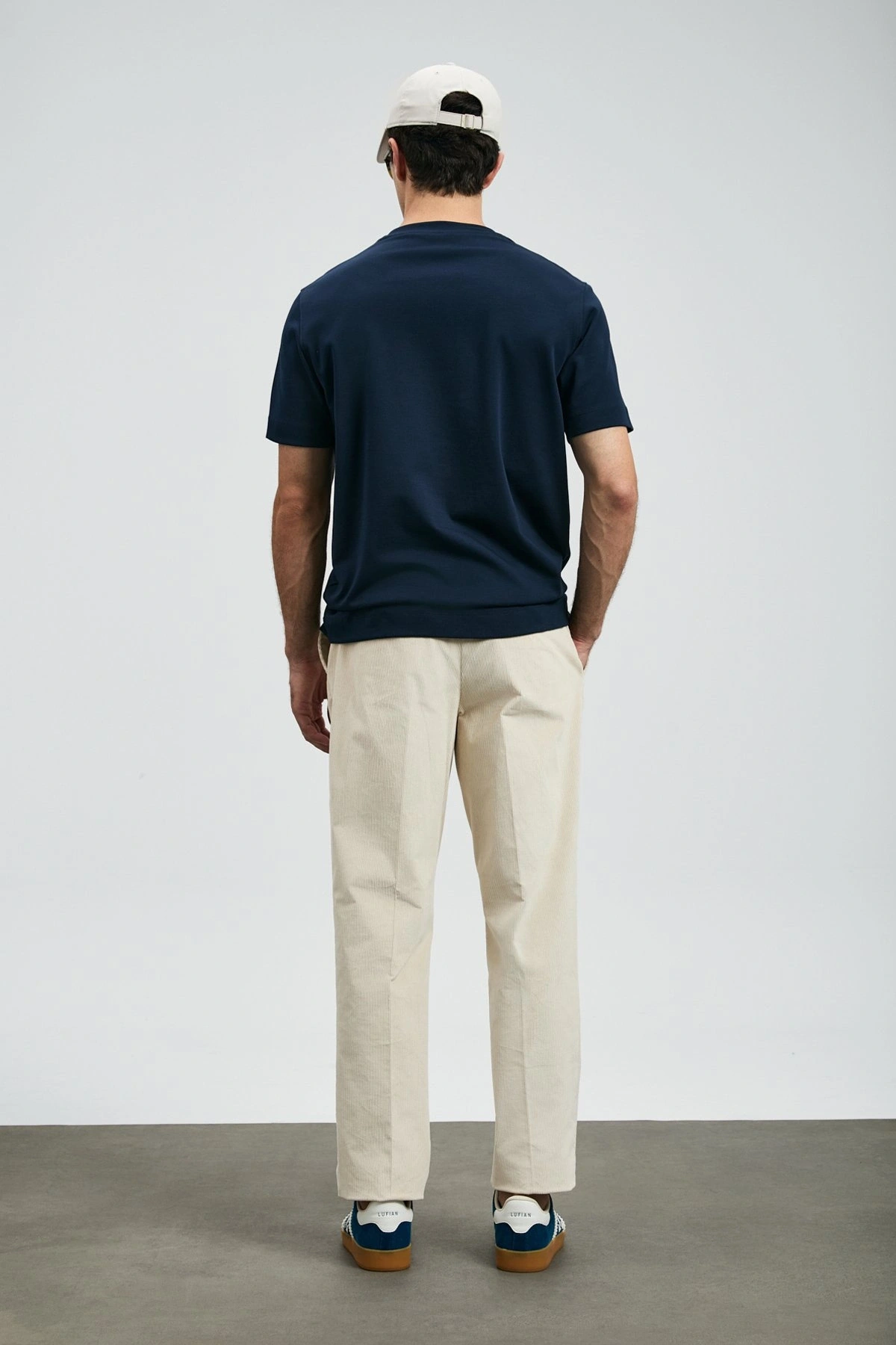 Lufian Roland Erkek Lacivert Basic T-Shirt 112020058