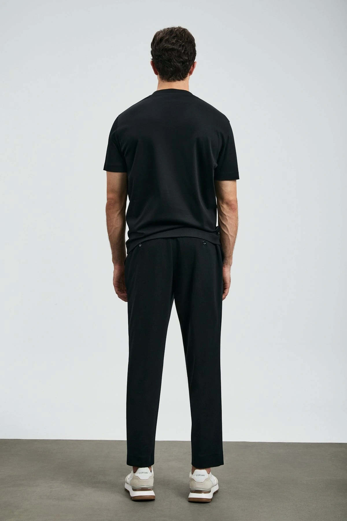 Lufian Roland Erkek Siyah Basic T-Shirt 112020058