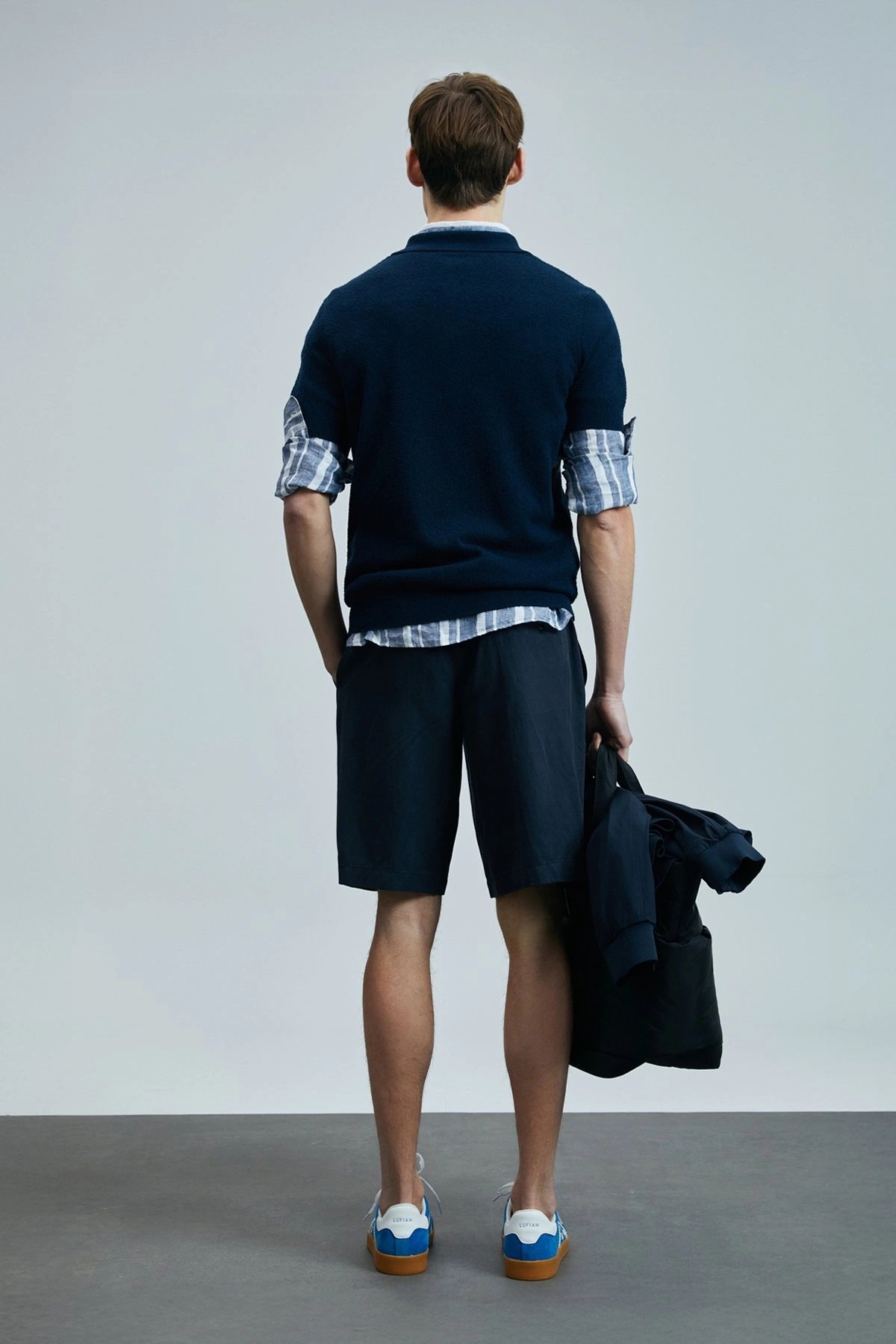 Lufian Ross Chino Erkek Lacivert Slim Fit Şort 111210077