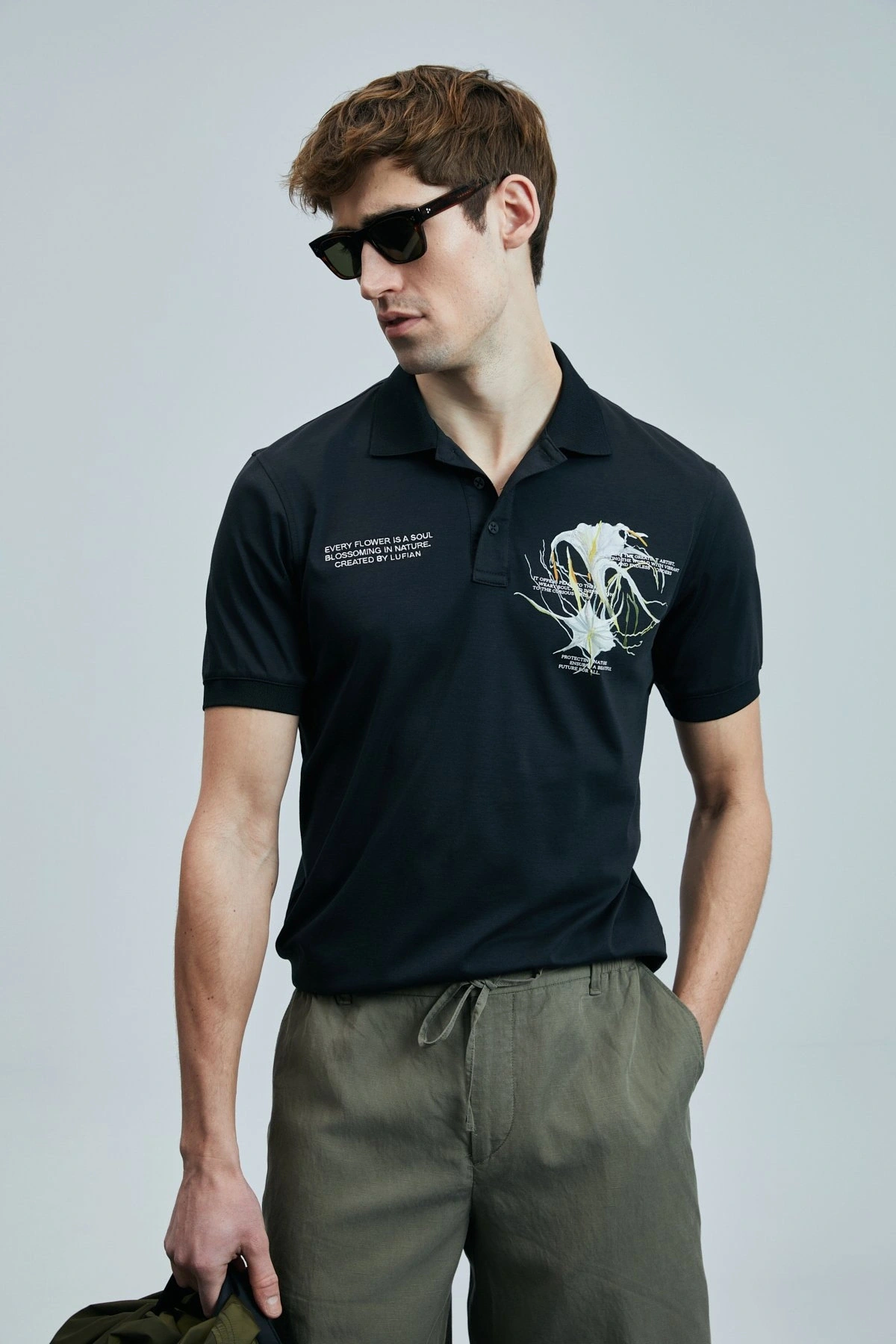 Lufian Ross Chino Erkek Yeşil Slim Şort 111210077