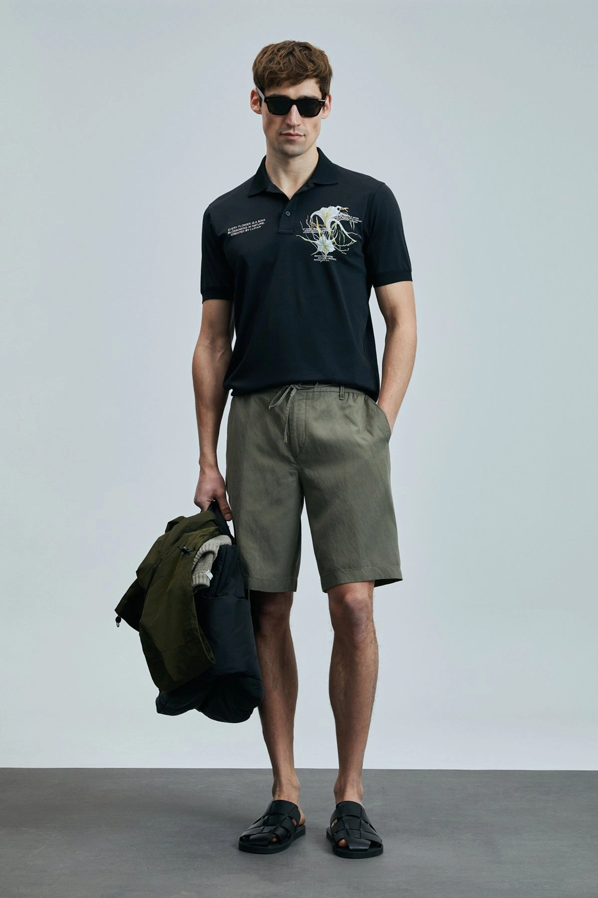 Lufian Ross Chino Erkek Yeşil Slim Şort 111210077